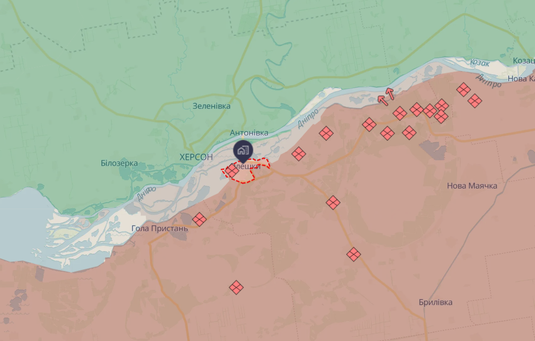 Повітряні сили знищили командний пункт росіян в Олешках: мінус 25 окупантів