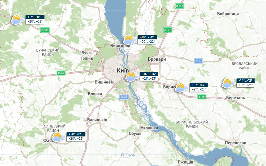 Не дуже спекотно і з дощами: прогноз погоди на сьогодні