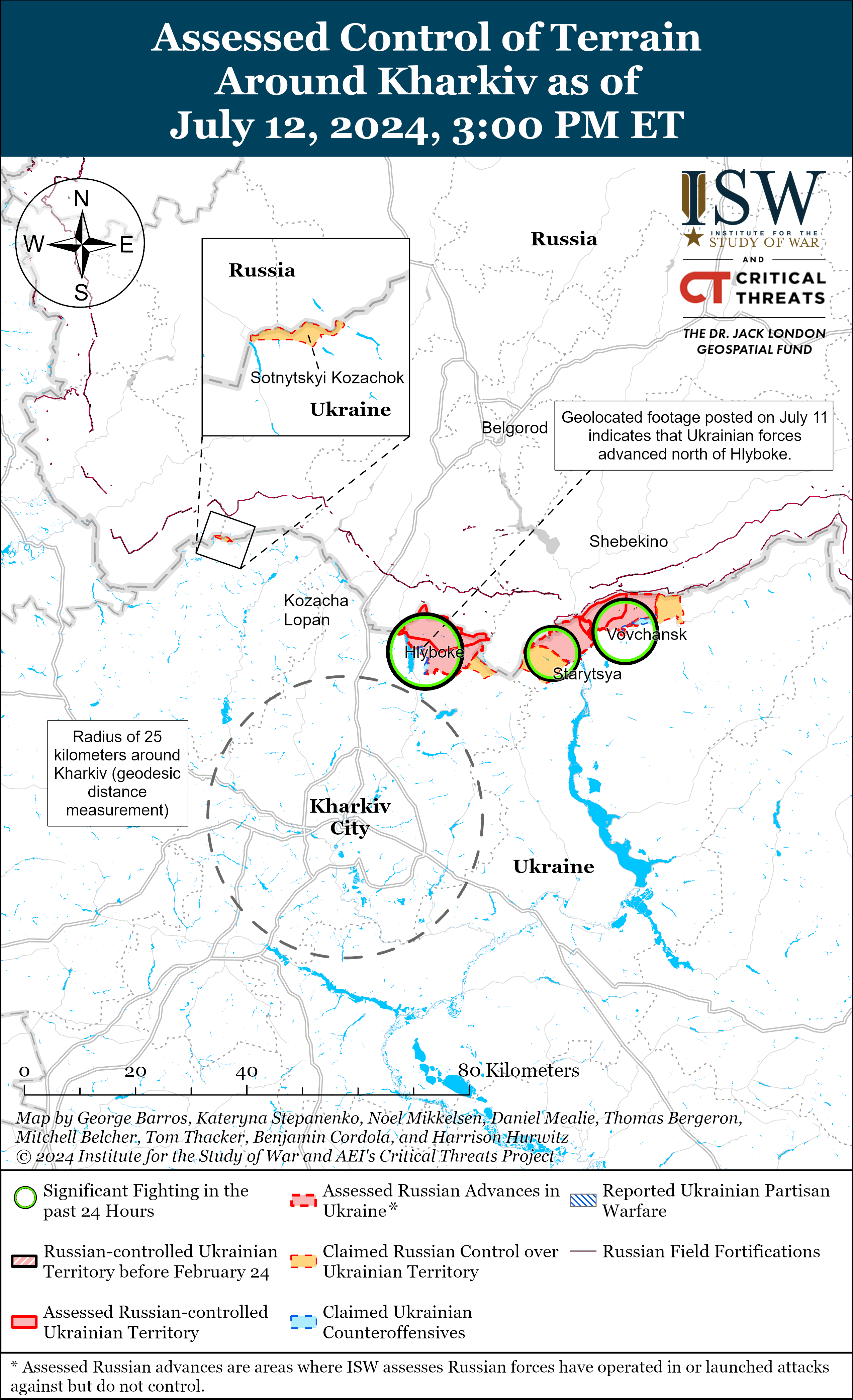 Окупанти просунулися поблизу Авдіївки і в районі адмінкордону двох областей: карти ISW