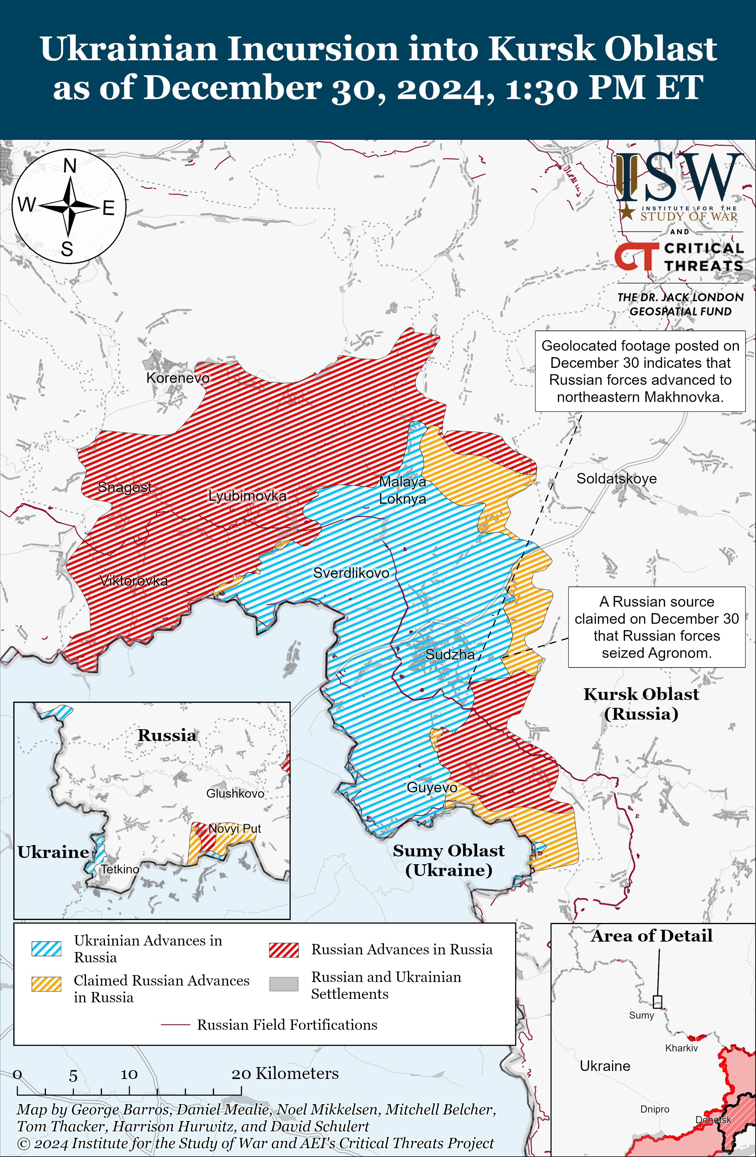 ЗСУ мали успіх біля Часового Яру, Торецька і Покровська, РФ тисне у 6 районах: карти ISW