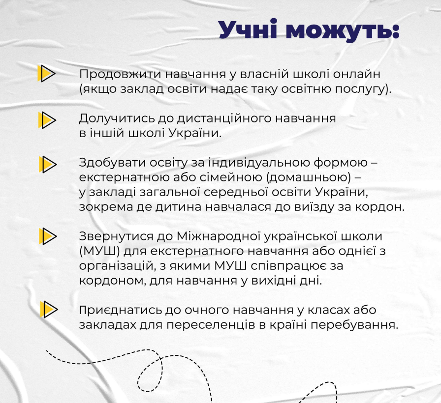 В МОН объяснили, как детям за границей получать украинское образование