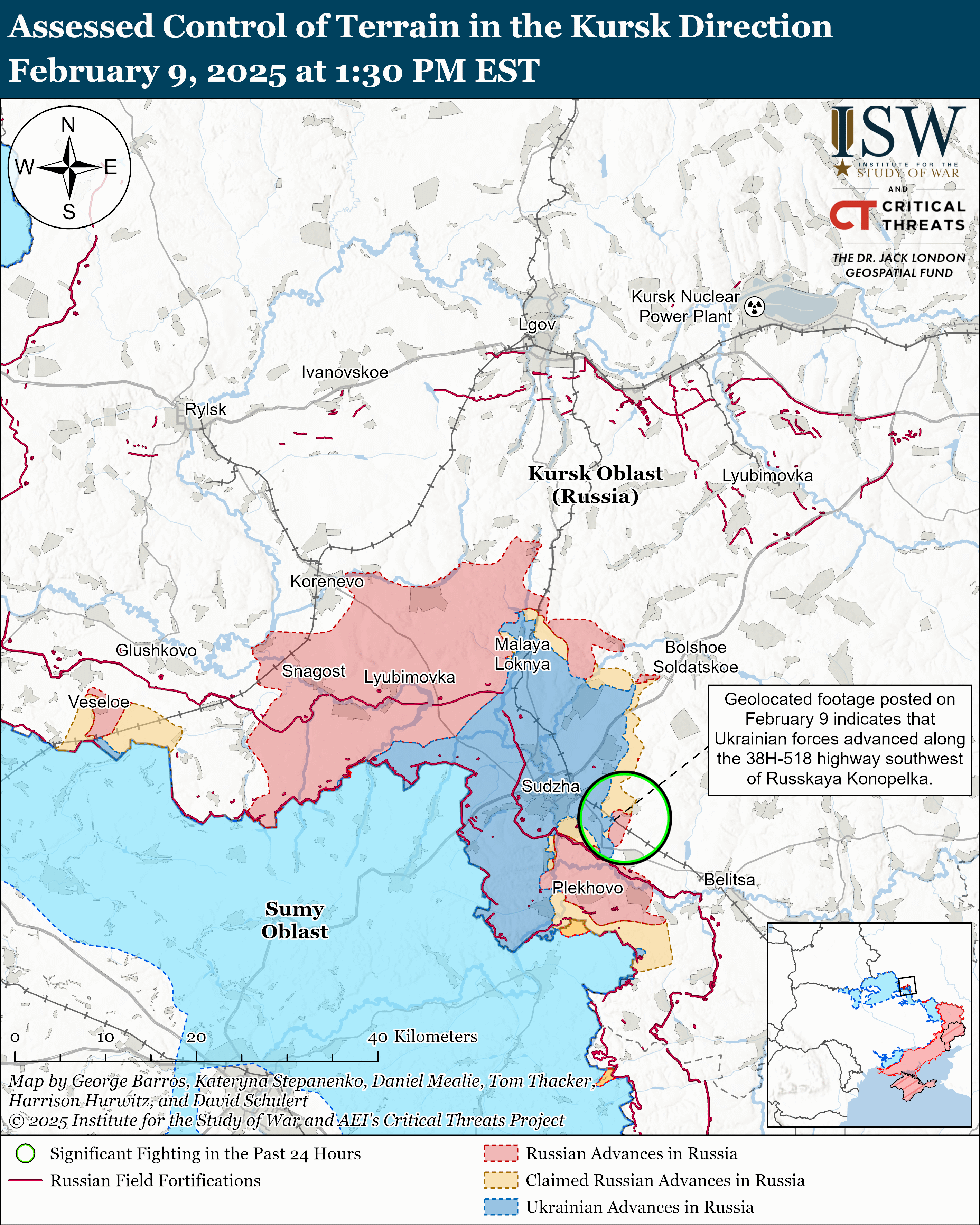 ЗСУ просунулися біля Вовчанська і в Курській області, РФ тисне на 3 напрямках: карти ISW