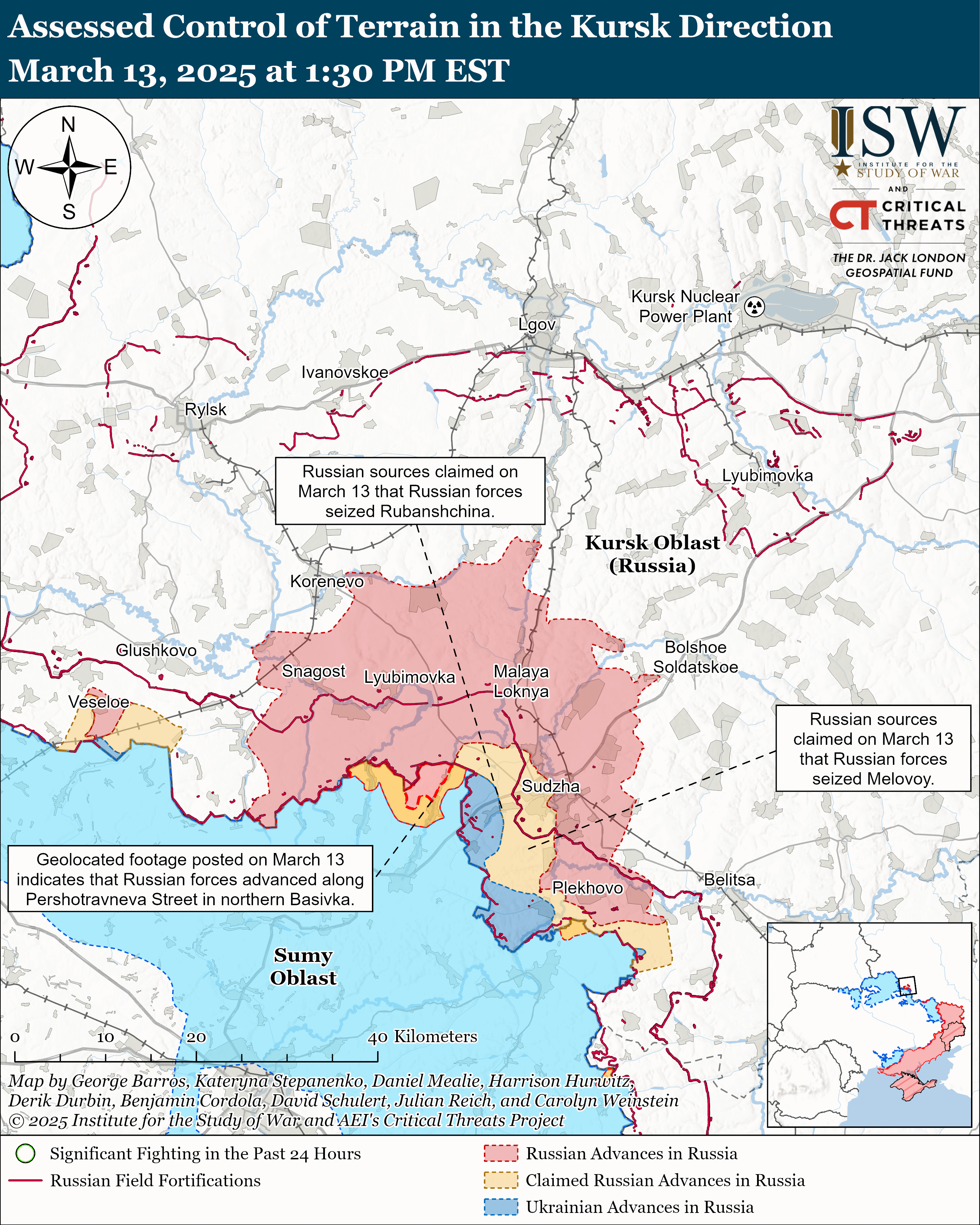 ВСУ имели успех под Покровском, продвижение россиян на Курщине замедлилось: карты ISW