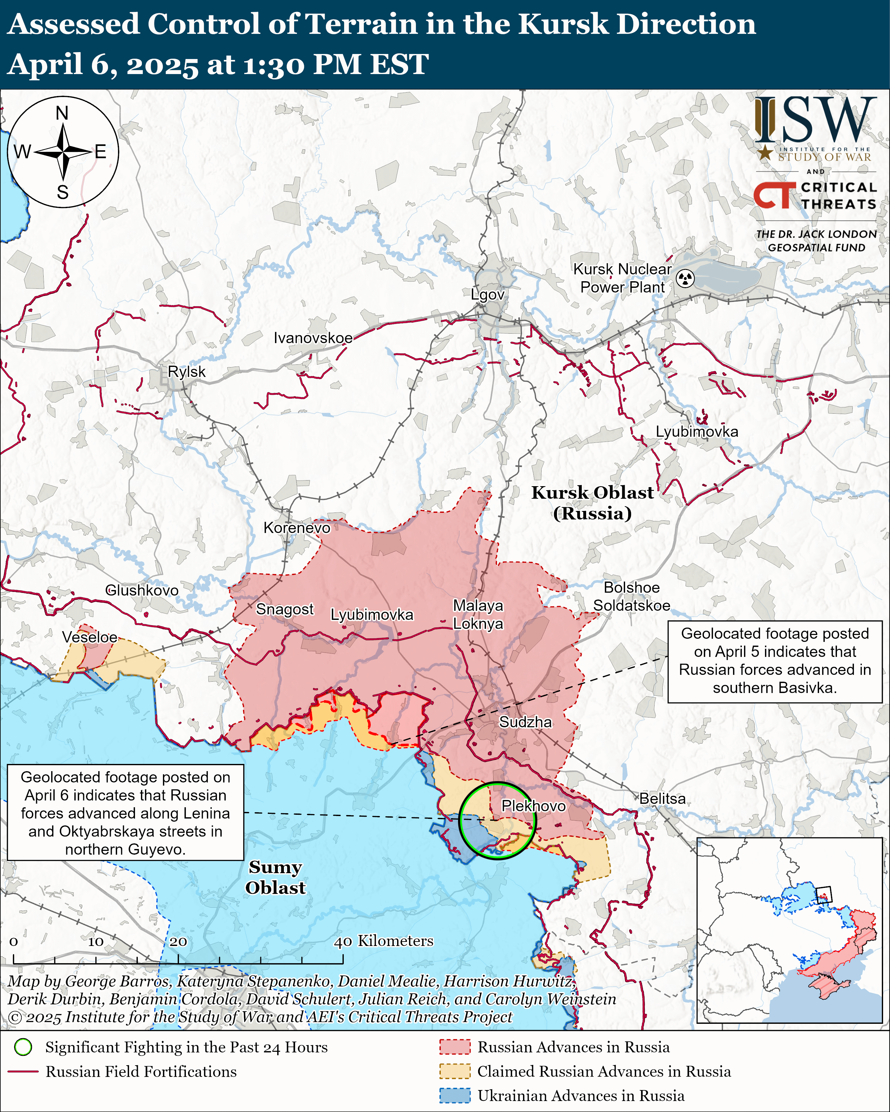 ВСУ имели успех возле Боровой, оккупанты продвинулись на шести направлениях: карты ISW