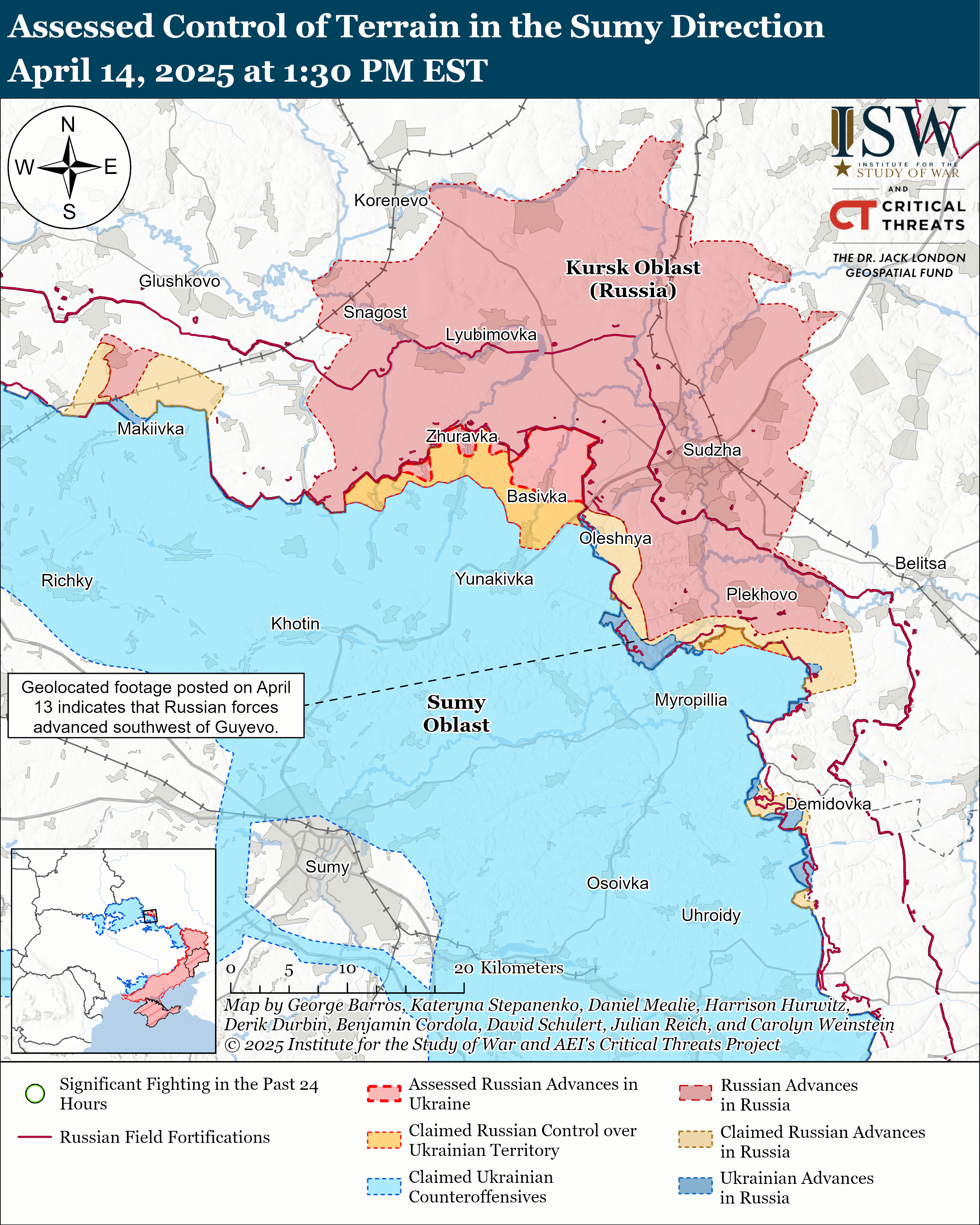 ЗСУ просунулися біля Сіверська і Торецька, ворог тисне на чотирьох напрямках: карти ISW