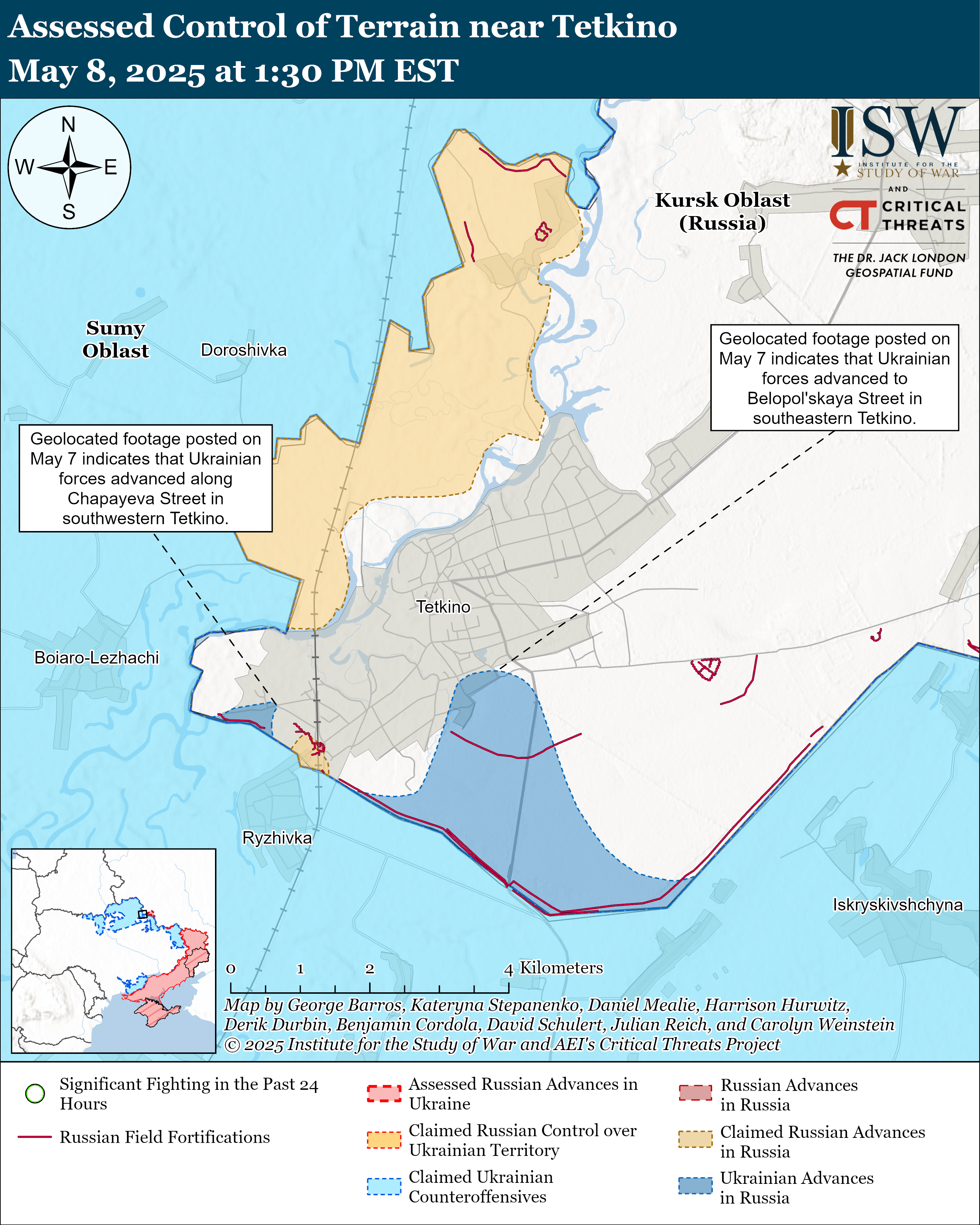ЗСУ просунулися біля Торецька і в Курській області, ворог тисне на 7 напрямках: карти ISW