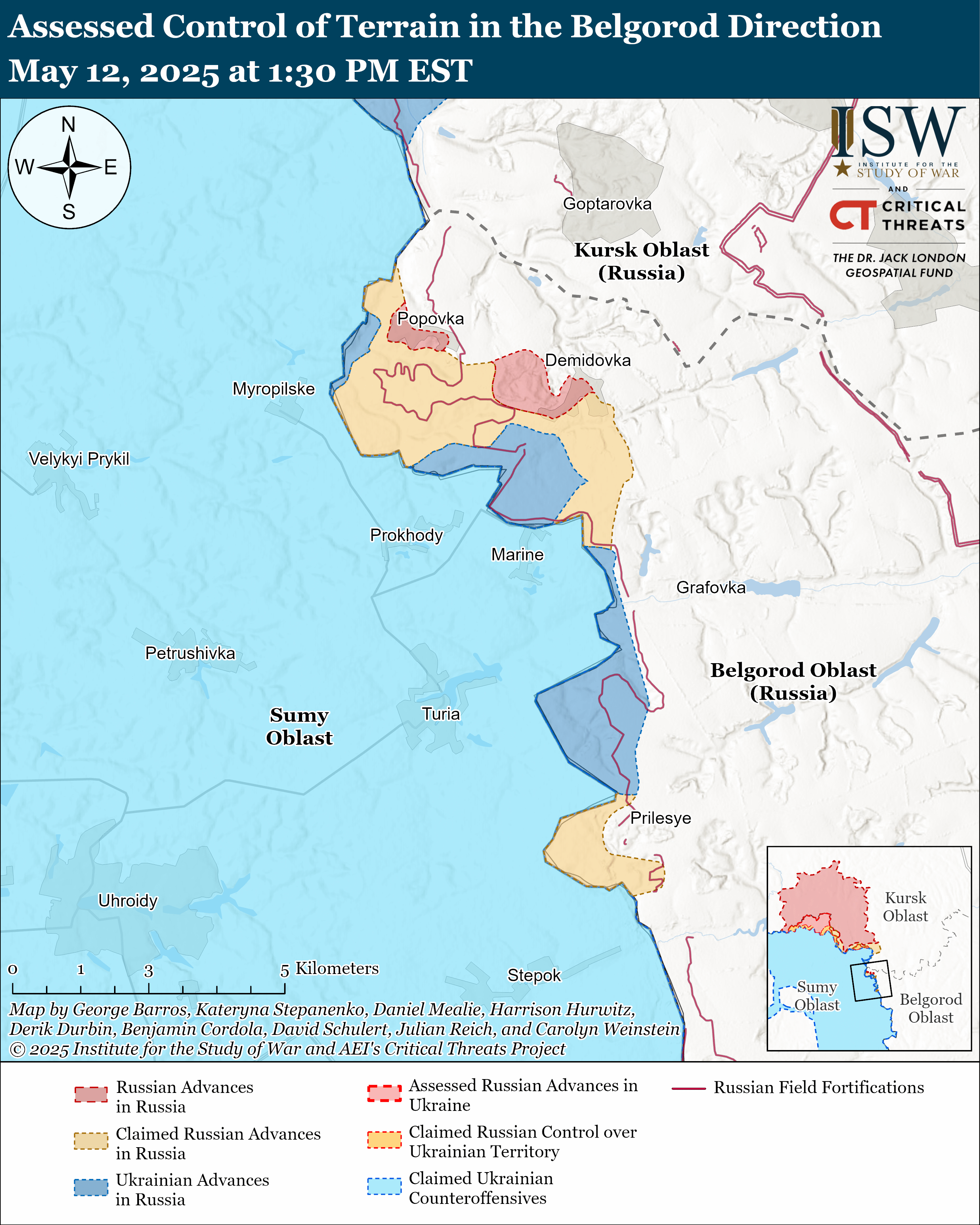 ВСУ имели успех под Торецком, оккупанты продвинулись на трех направлениях: карты ISW