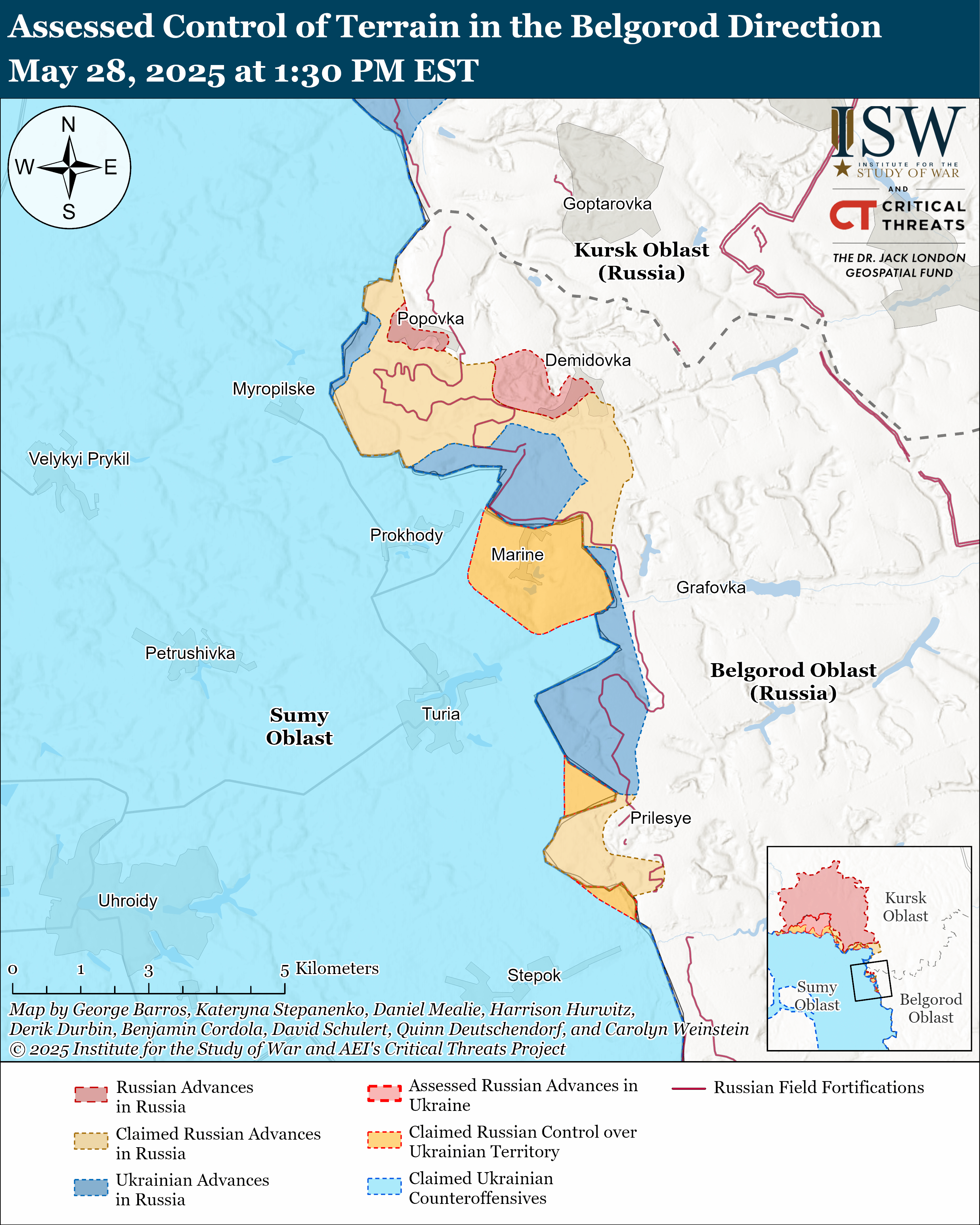 Російські окупанти просунулися на Донбасі та в Курській області: карти ISW