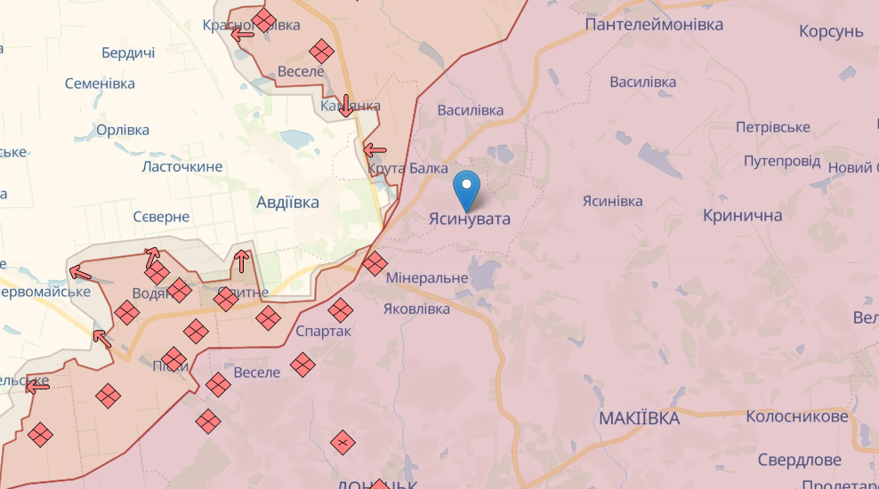 В окупованій Ясинуватій пролунав вибух, над містом видніється дим