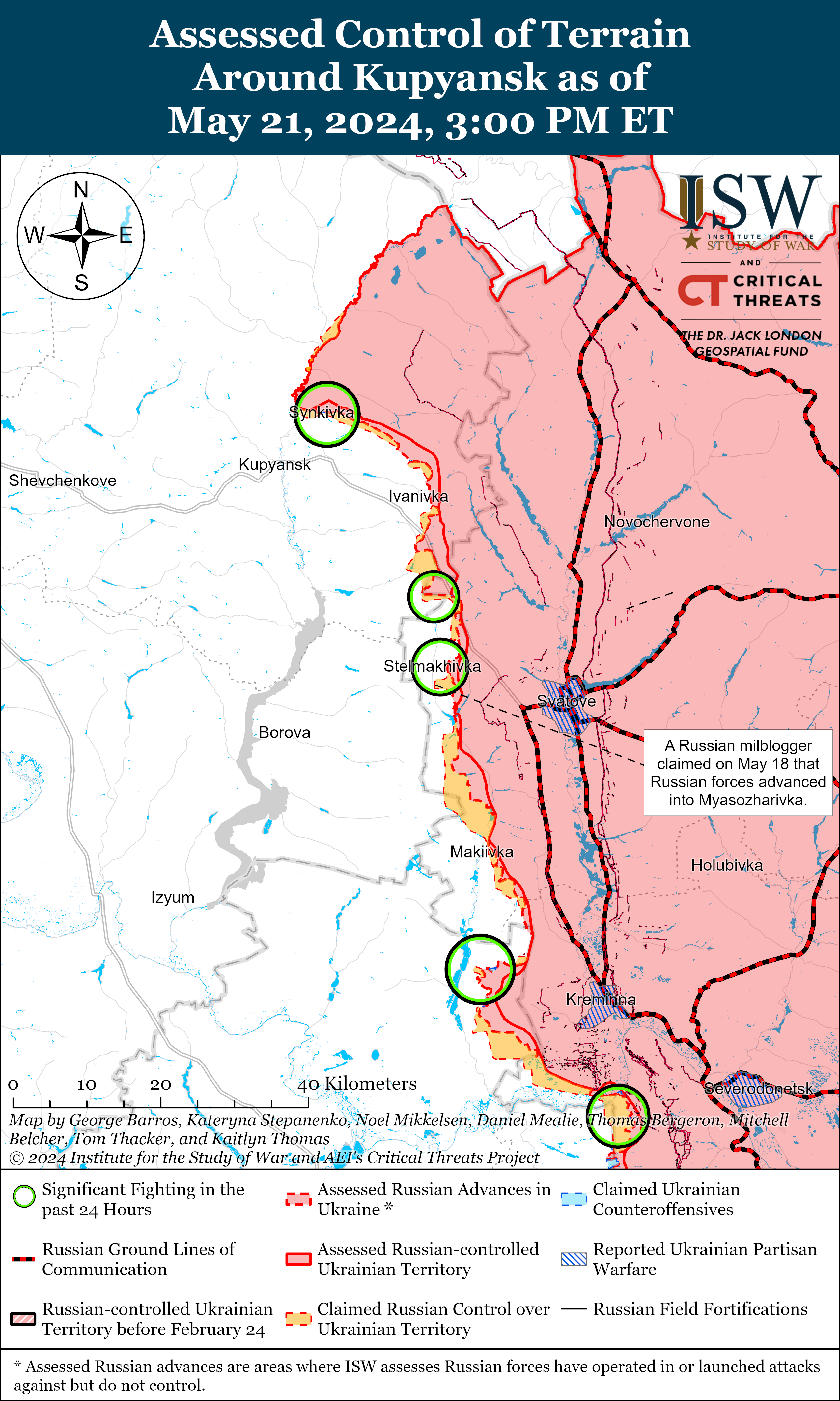 В Харківській області РФ могла задіяти "африканський контингент" у штурмах: карти ISW