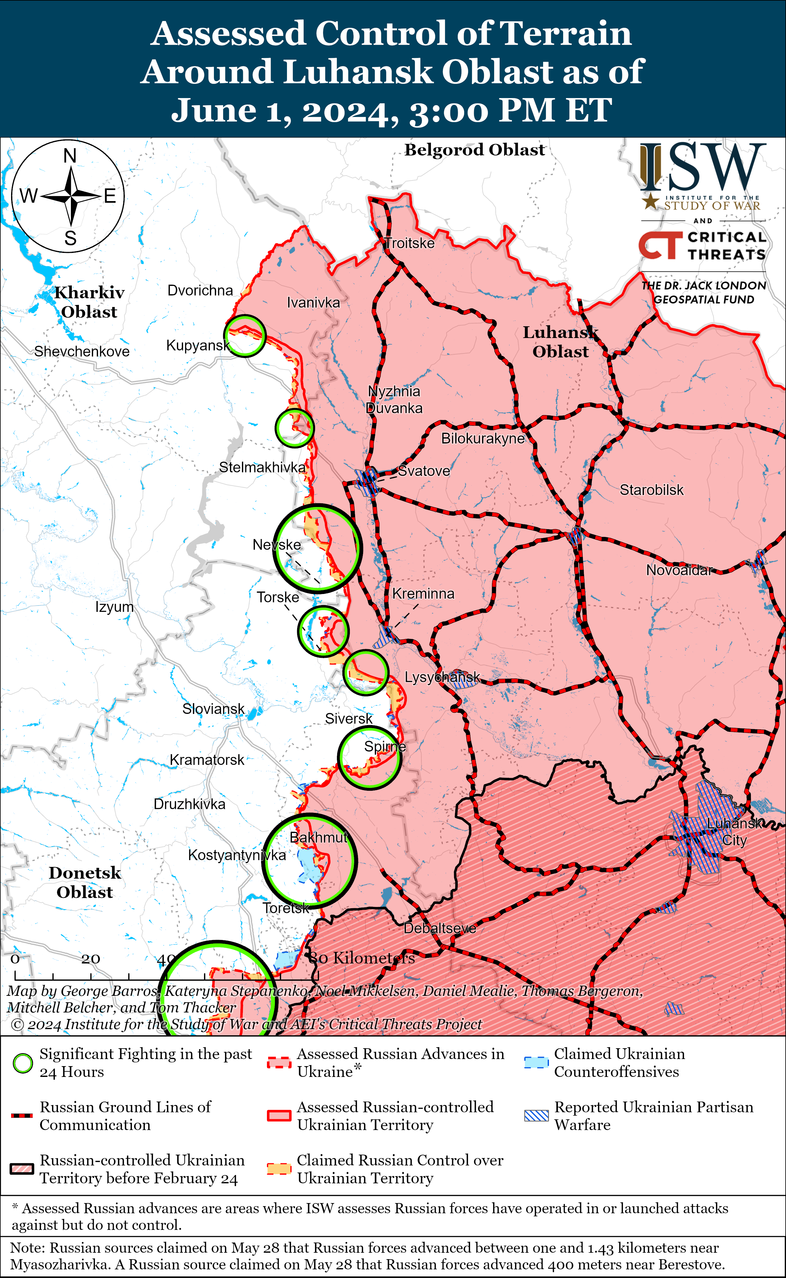 ЗСУ стримують росіян на Харківському напрямку, ворог хоче "розширити" фронт: карти ISW