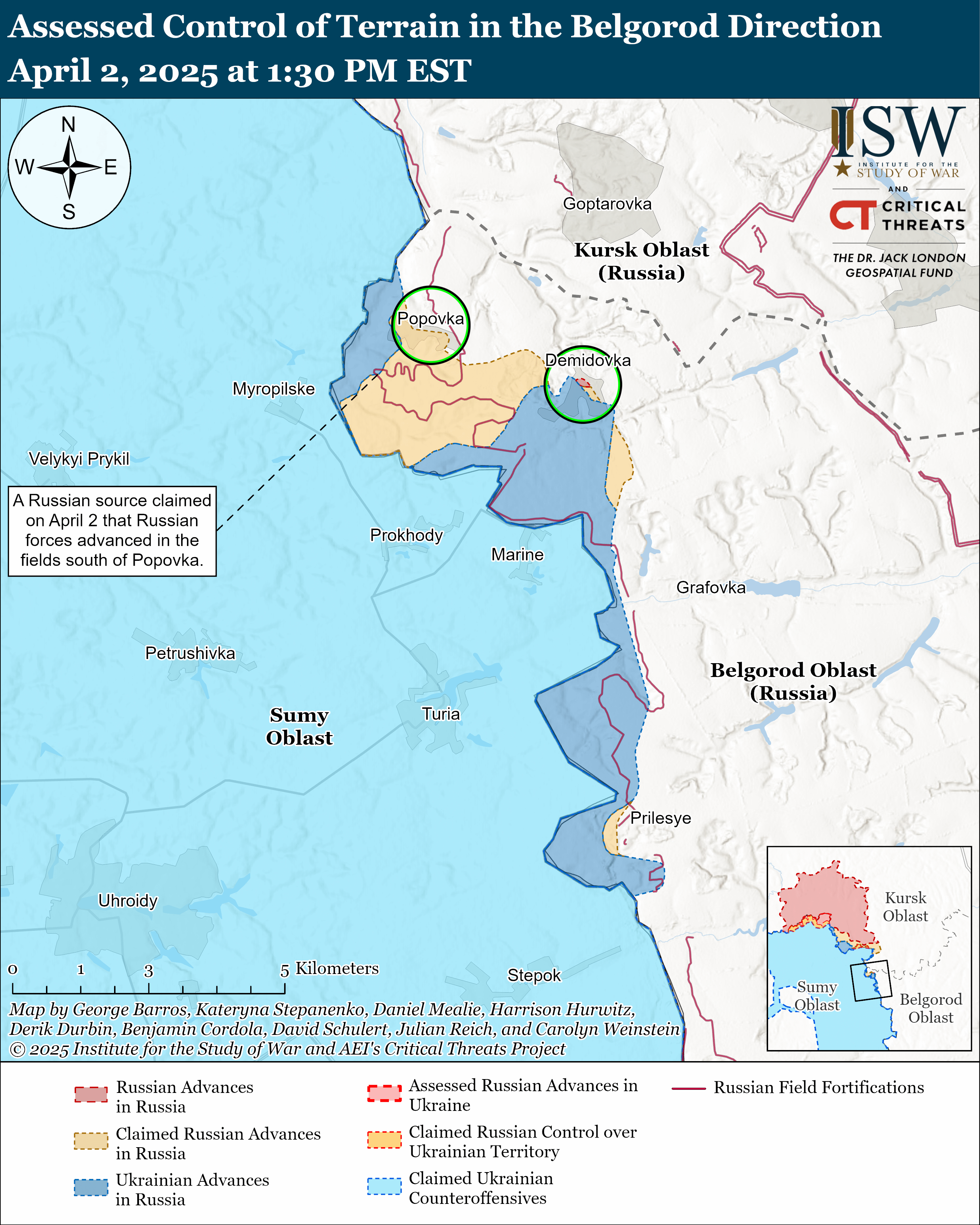 ЗСУ просунулися біля Покровська, росіяни тиснуть на трьох напрямках: карти ISW