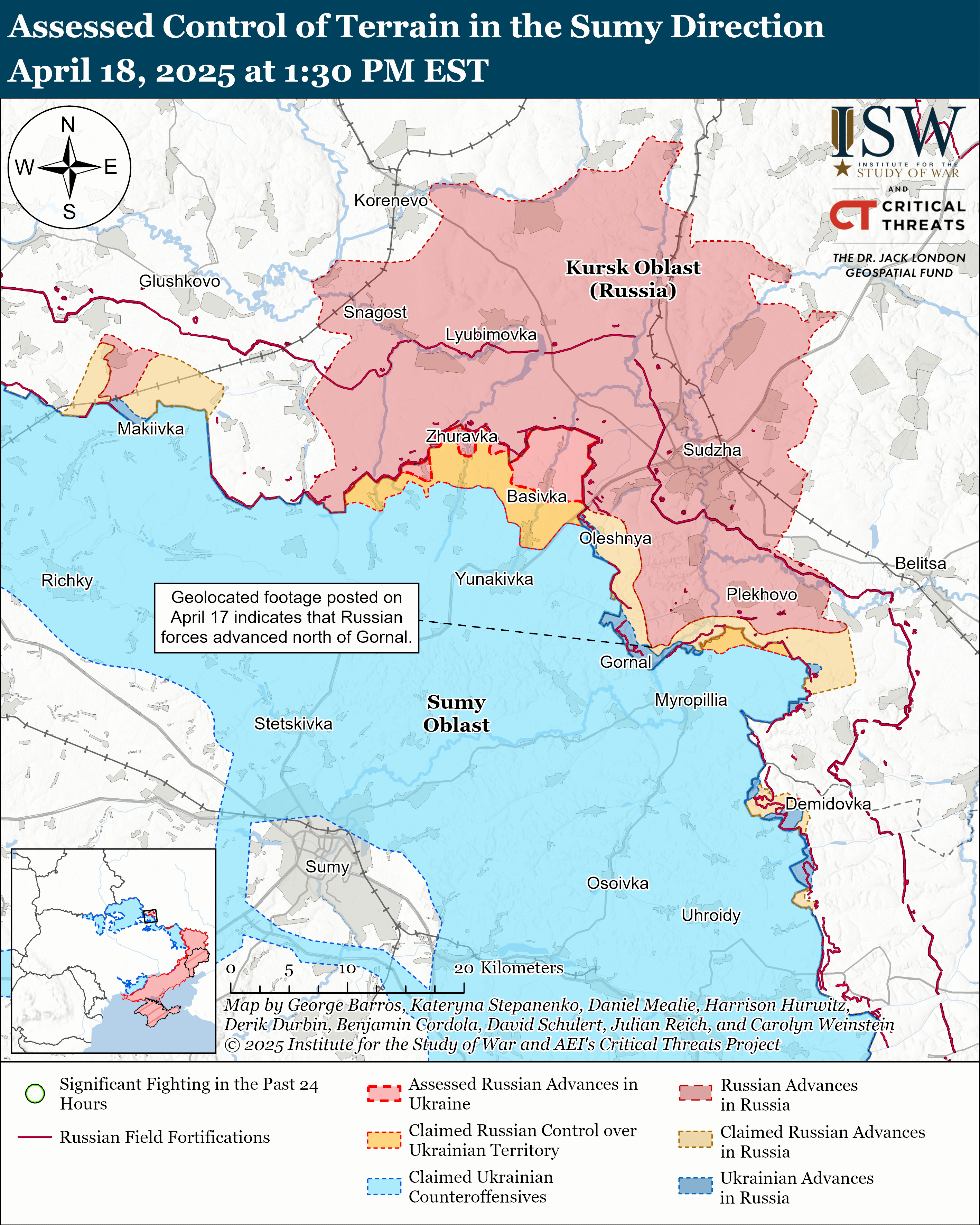 ЗСУ мали успіх під Торецьком, ворог просунувся на 4 напрямках: карти ISW