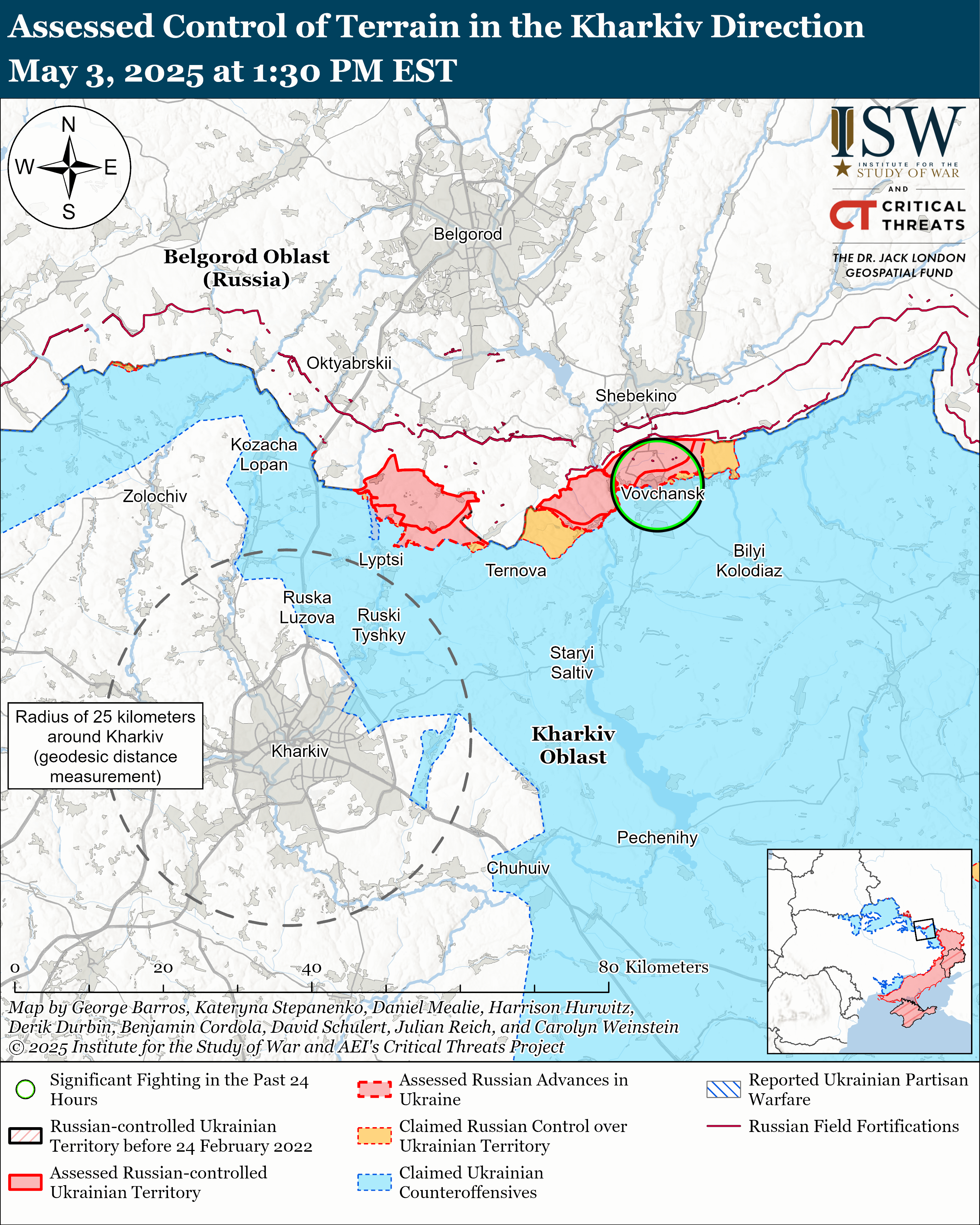 Окупанти просунулися на п'яти напрямках, ЗСУ контратакують: карти ISW