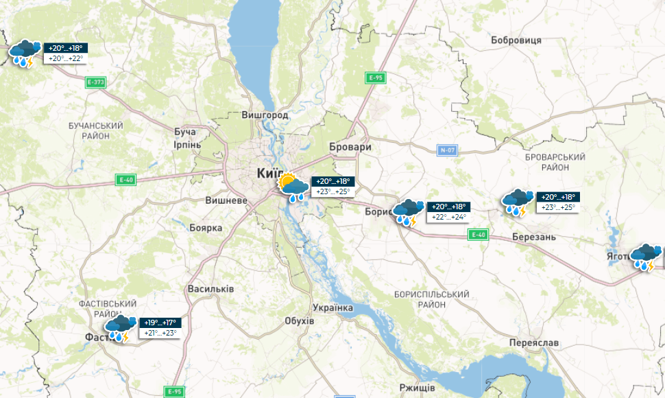 Дощ, град та вітер: Україну сьогодні накриє негода