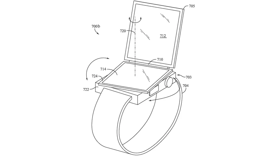 Apple разрабатывает складные смарт-часы с двойным дисплеем (фото)