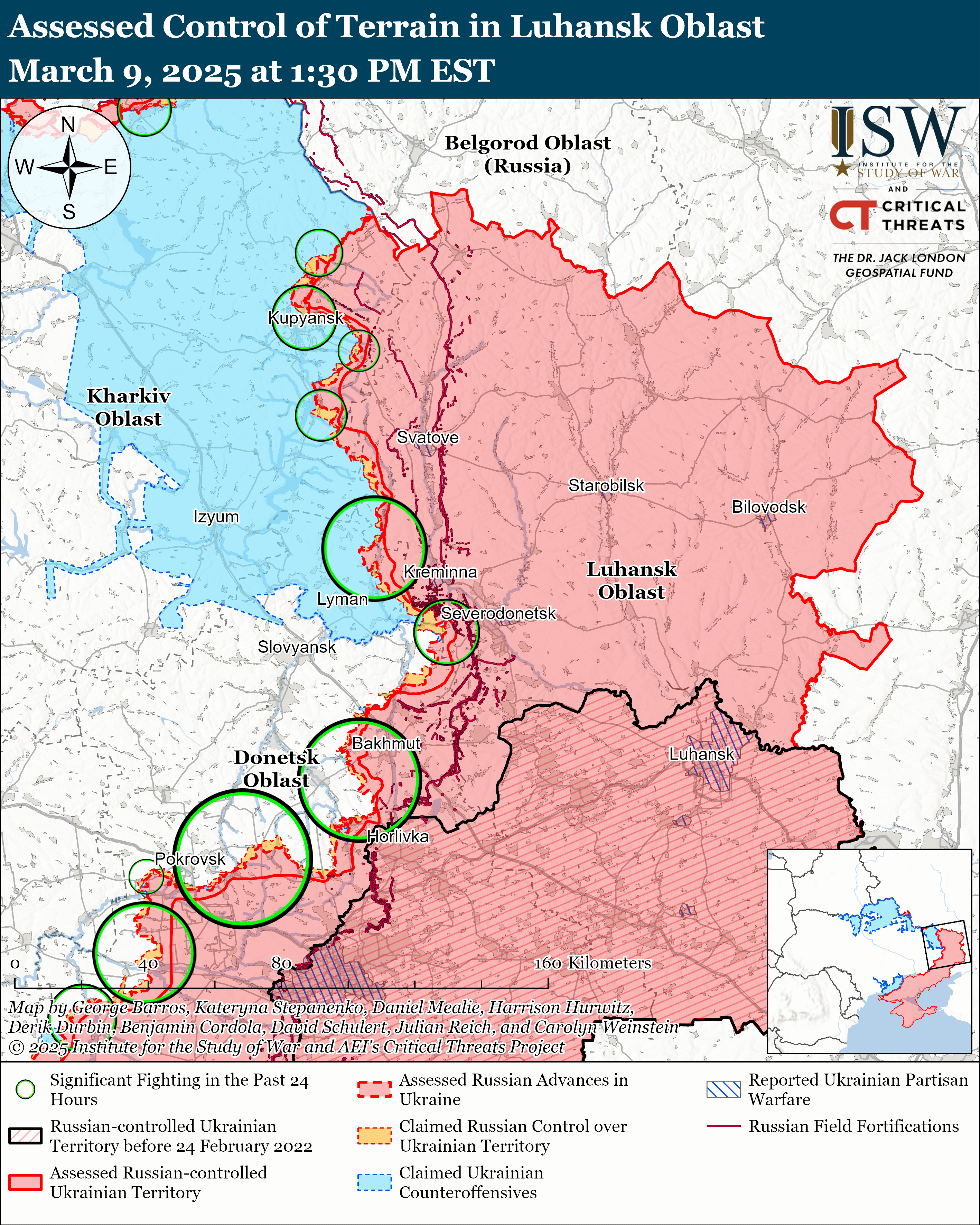ЗСУ просунулися під Торецьком і Покровськом, окупанти тиснуть на 6 напрямках: карти ISW