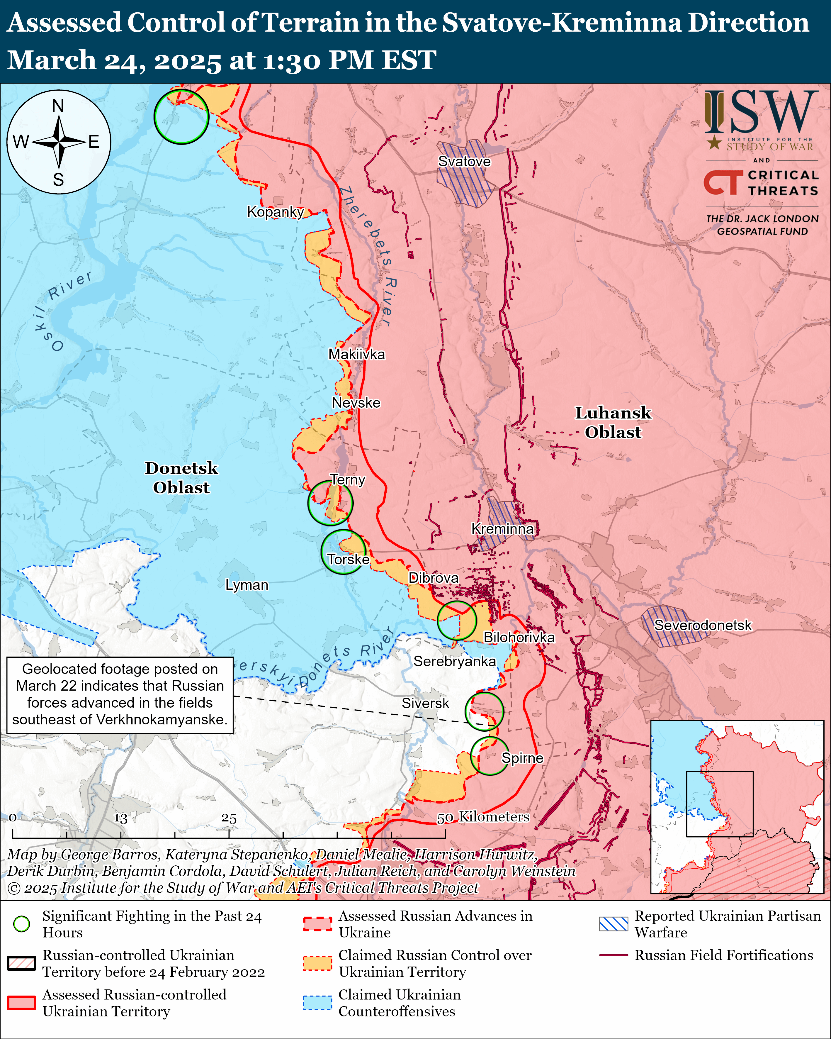 ЗСУ просунулися у Бєлгородській області, біля Торецька та Покровська: карти ISW