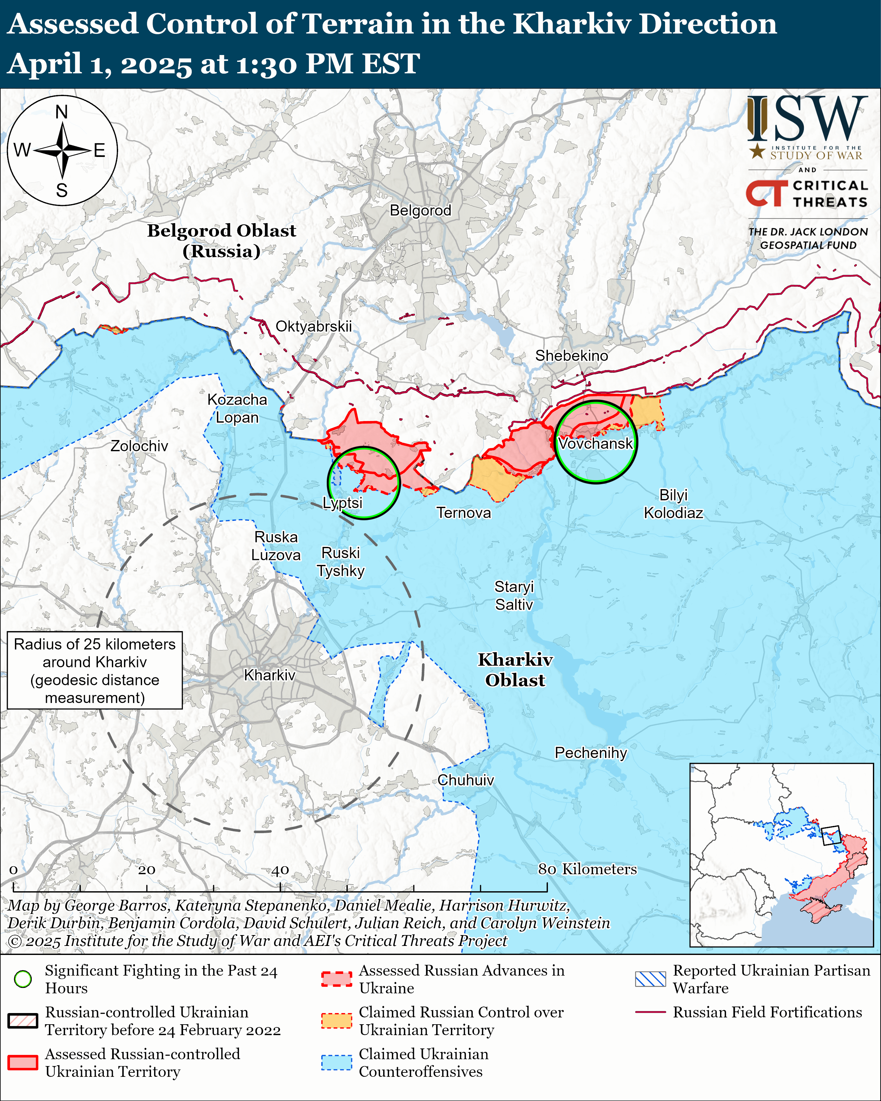 Окупанти просунулися на п'яти напрямках: карти ISW