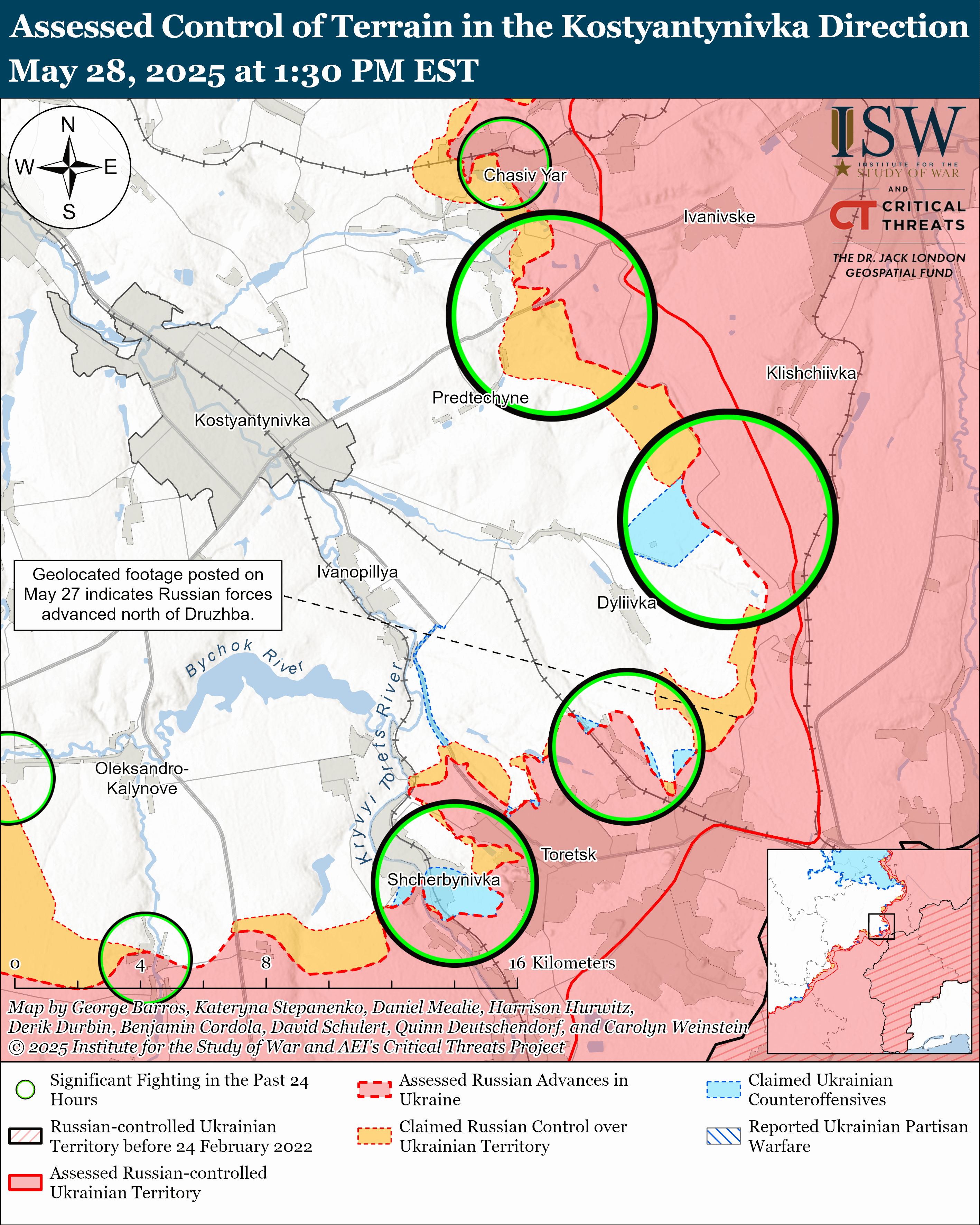 Російські окупанти просунулися на Донбасі та в Курській області: карти ISW