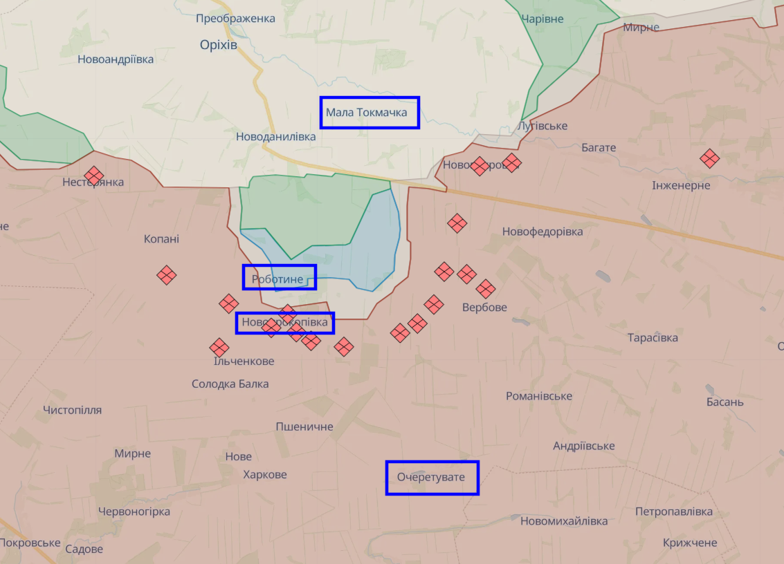 Защитники продвигаются на юге от Роботино, но впереди линии обороны россиян