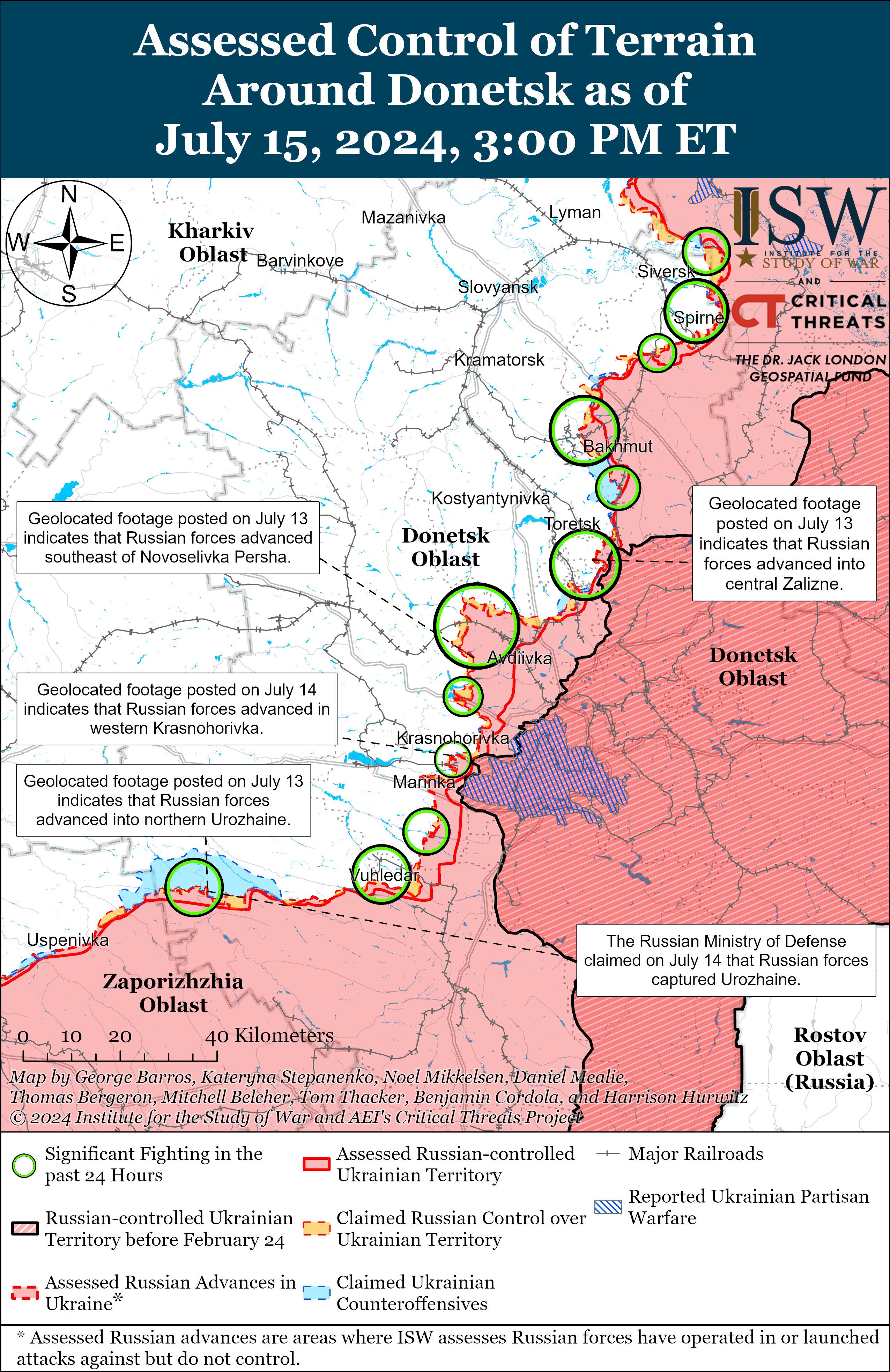 Українські захисники відновили позиції поблизу Торецька: карти ISW