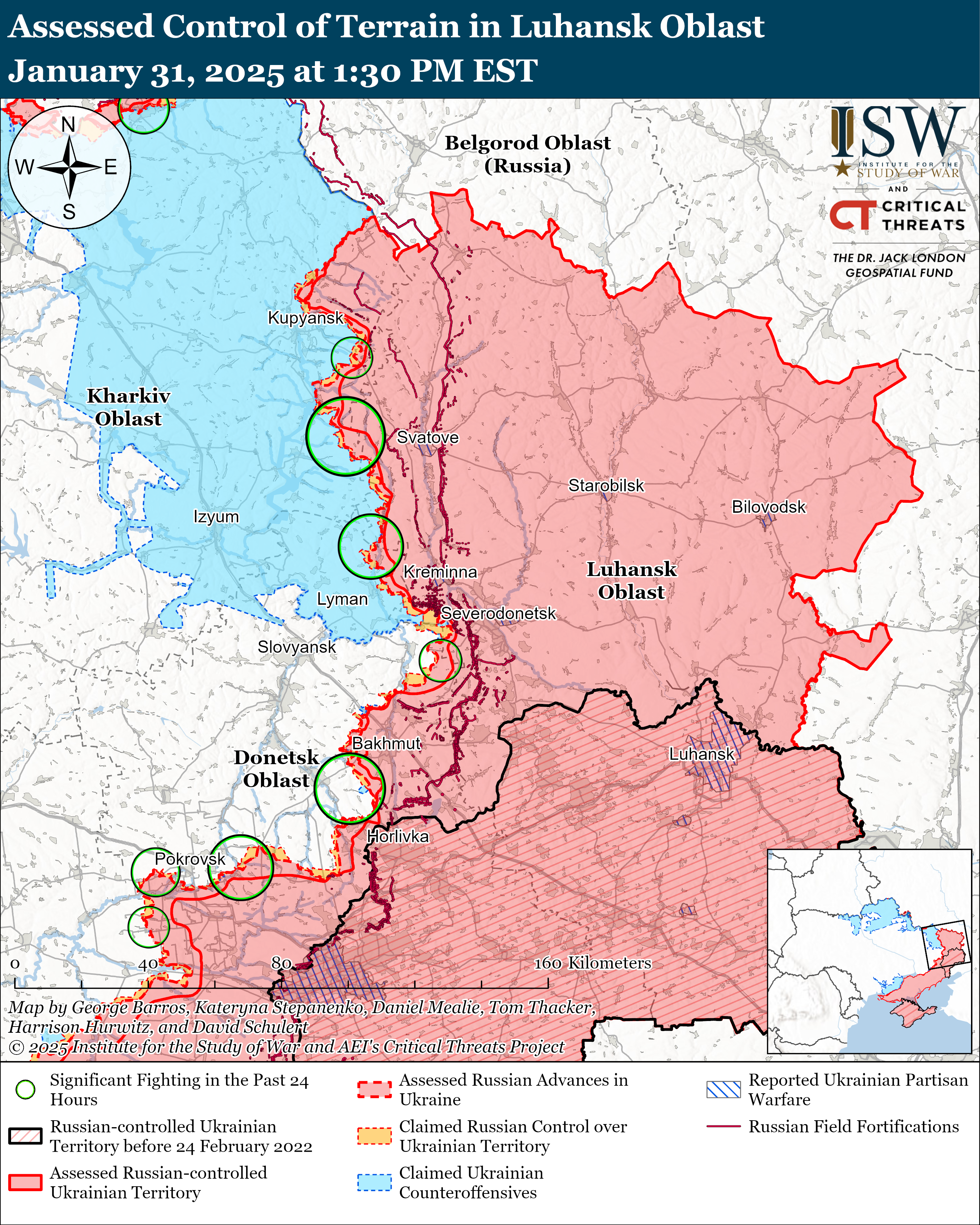 Окупанти просунулися на п'яти напрямках: карти ISW