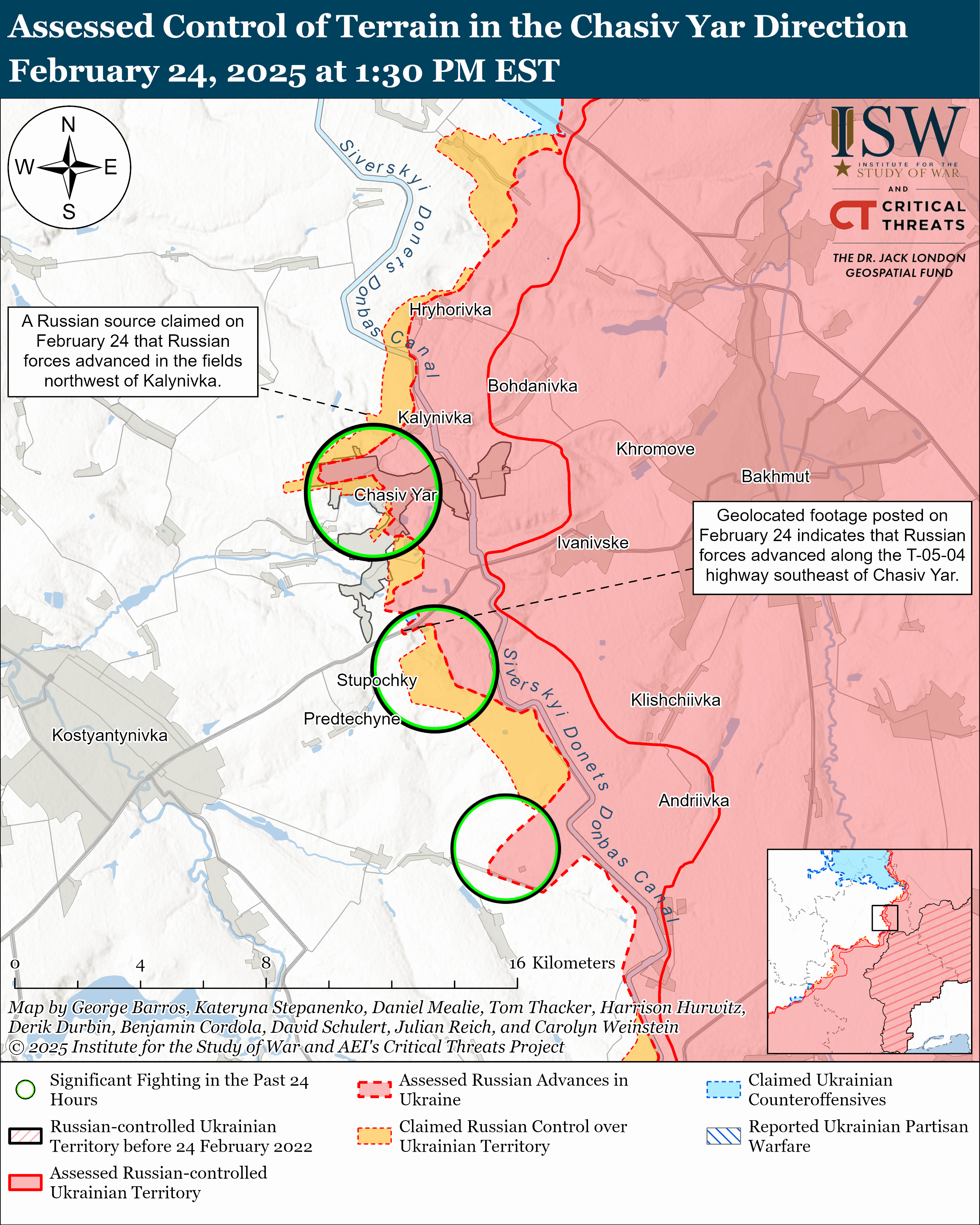Російські окупанти просунулися на чотирьох напрямках: карти ISW