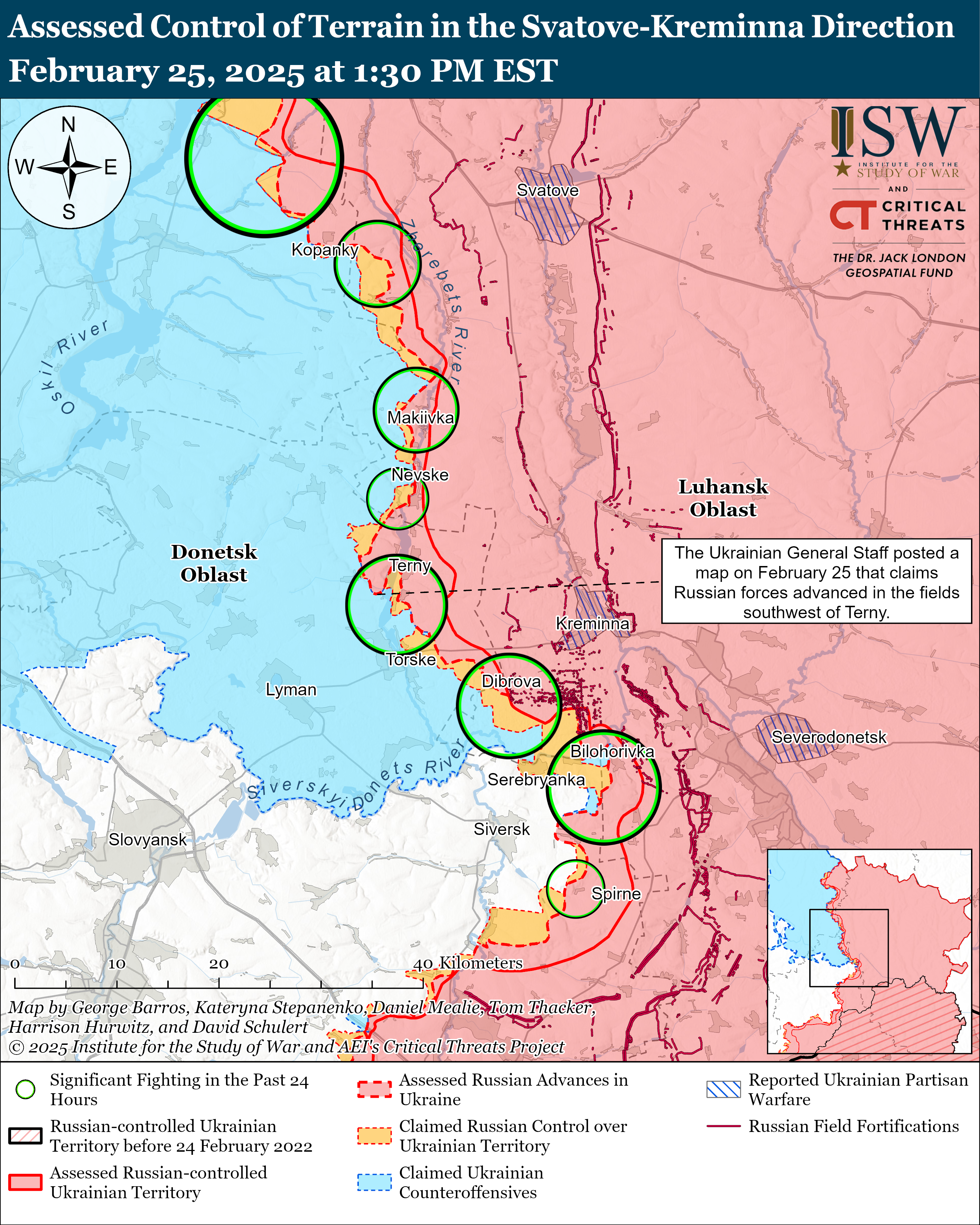 ЗСУ мали успіх під Куп'янськом, ворог просунувся на чотирьох напрямках: карти ISW