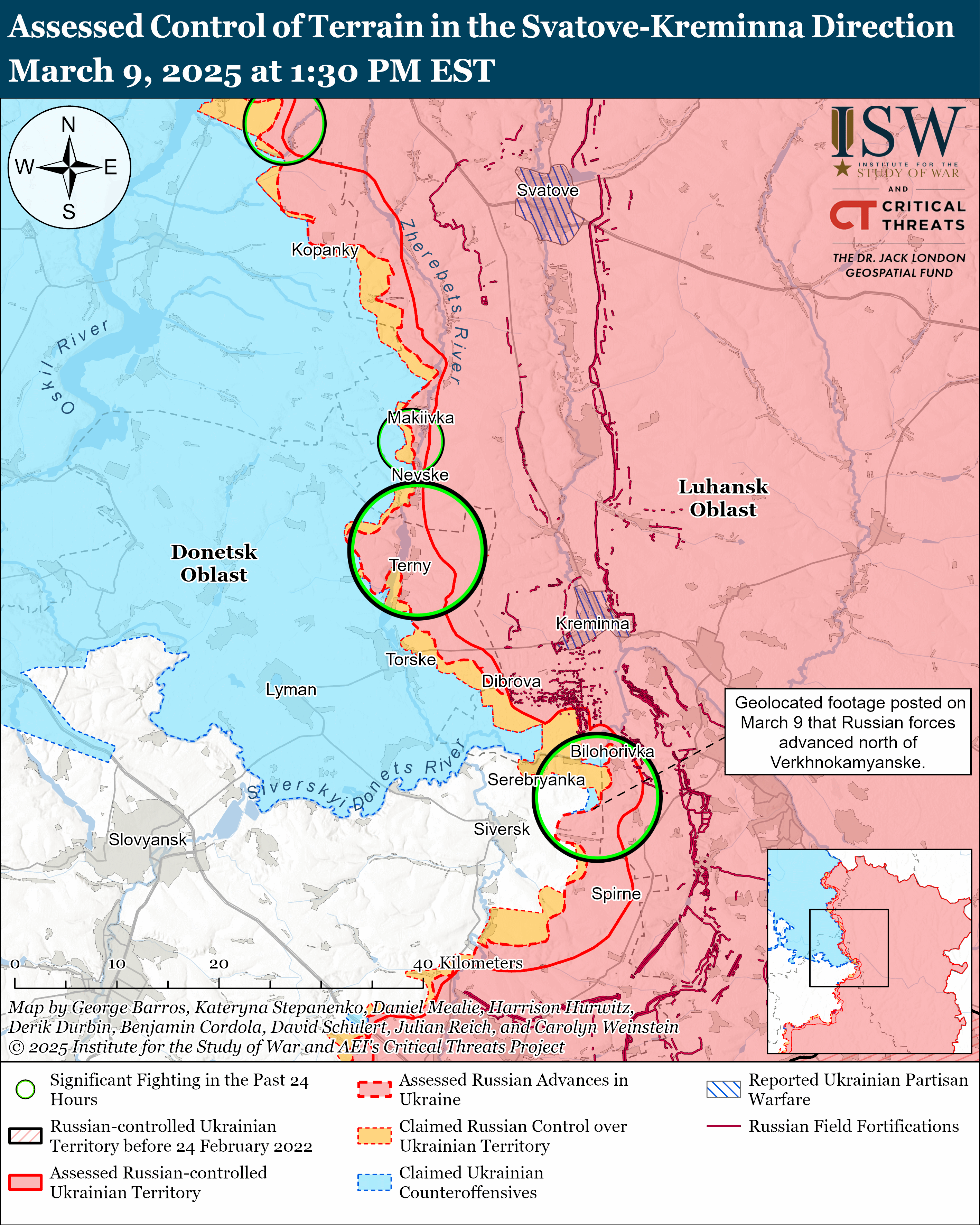 ЗСУ просунулися під Торецьком і Покровськом, окупанти тиснуть на 6 напрямках: карти ISW