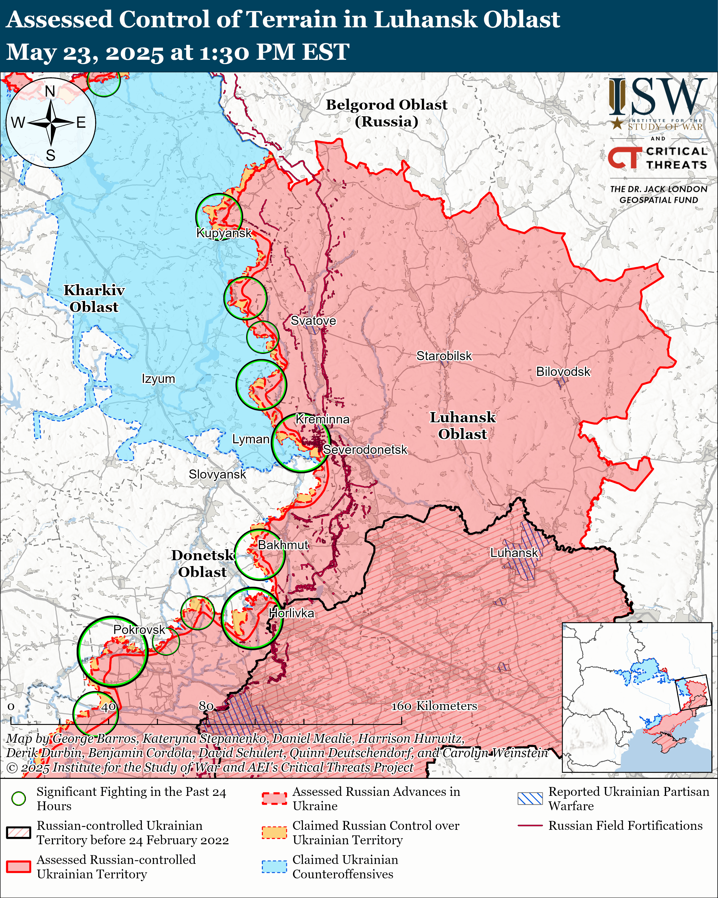ЗСУ просунулися під Торецьком, ворог тисне на двох напрямках: карти ISW