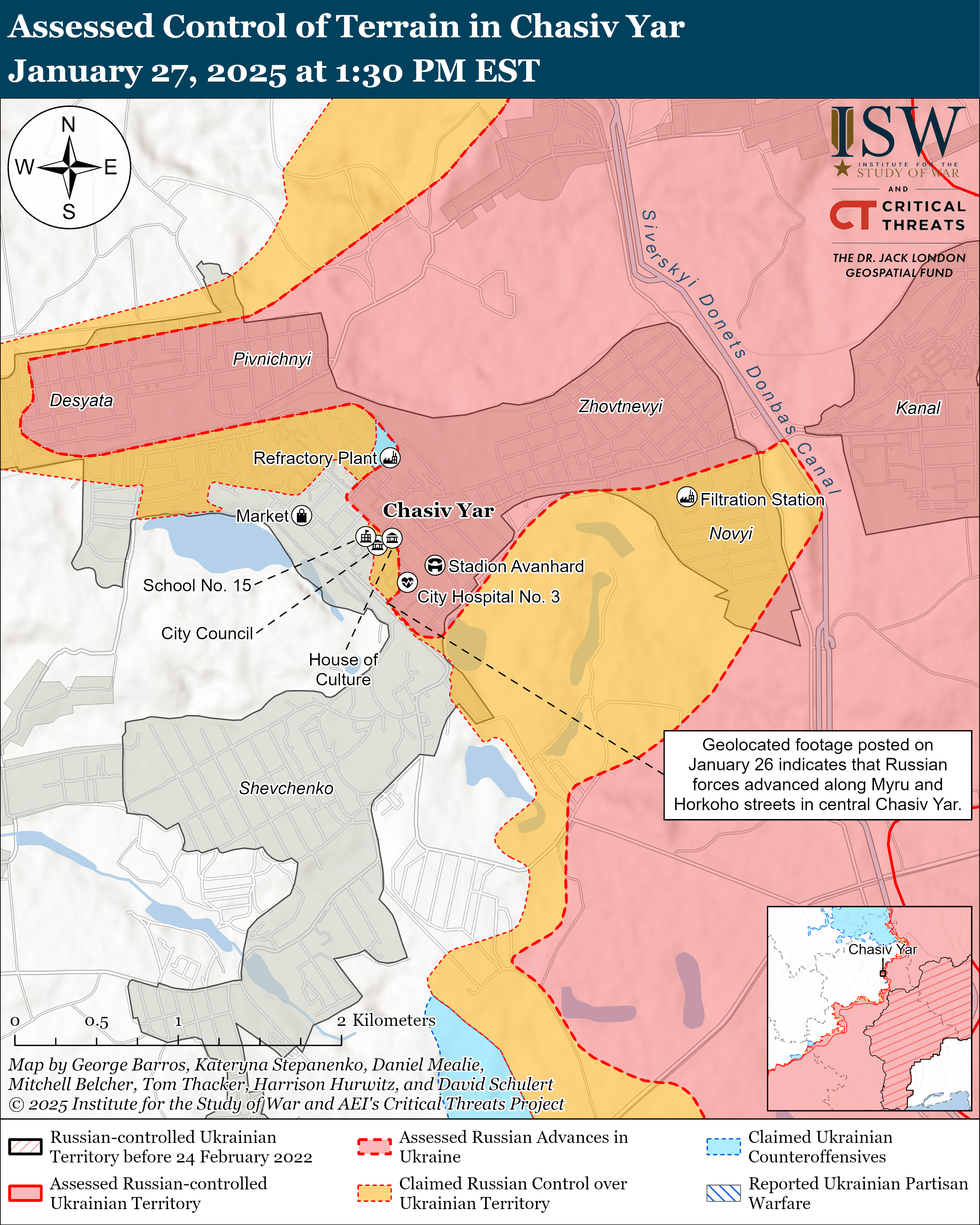 ВСУ отбили позиции под Торецком, враг продвинулся на трех направлениях: карты ISW