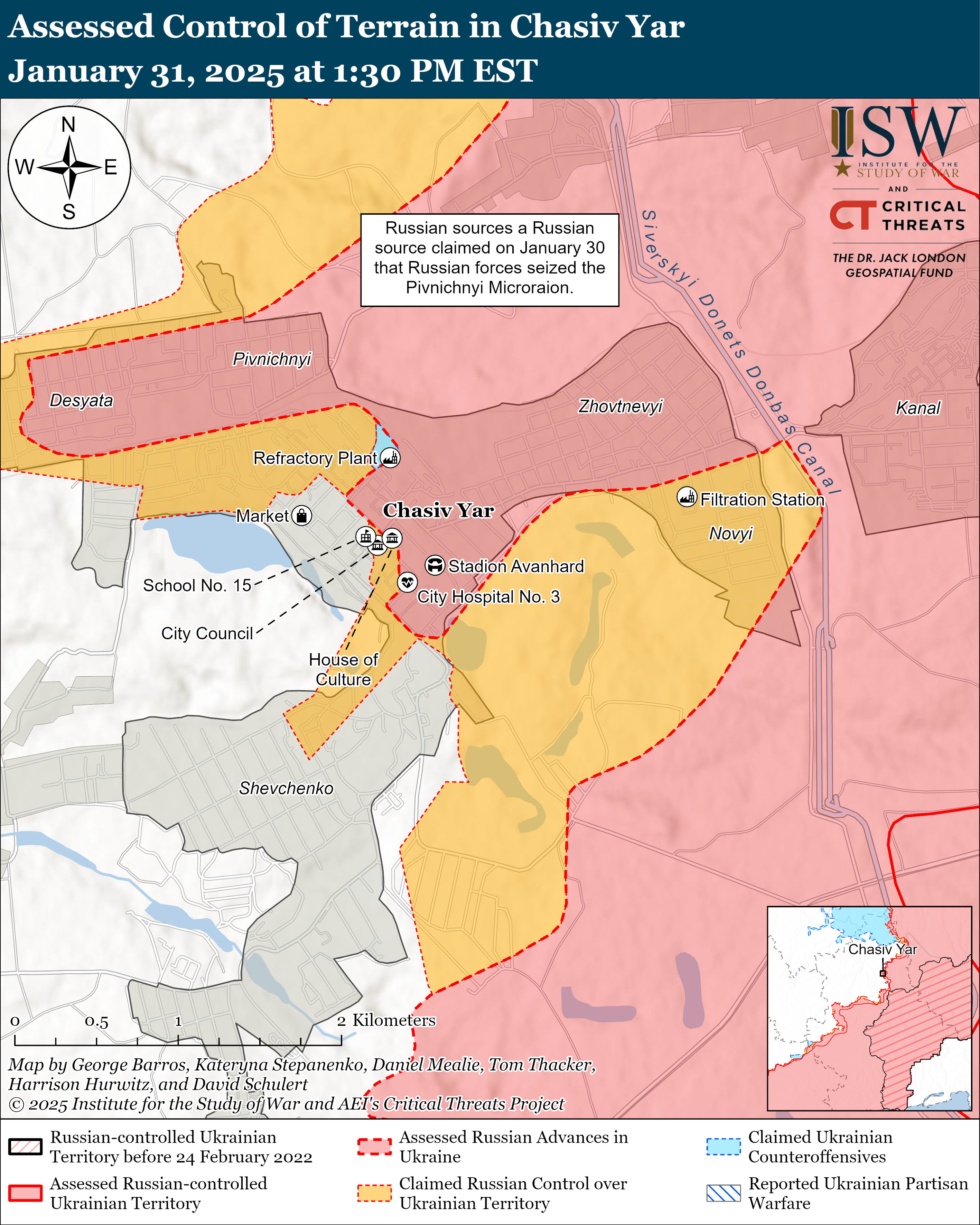 Окупанти просунулися на п'яти напрямках: карти ISW