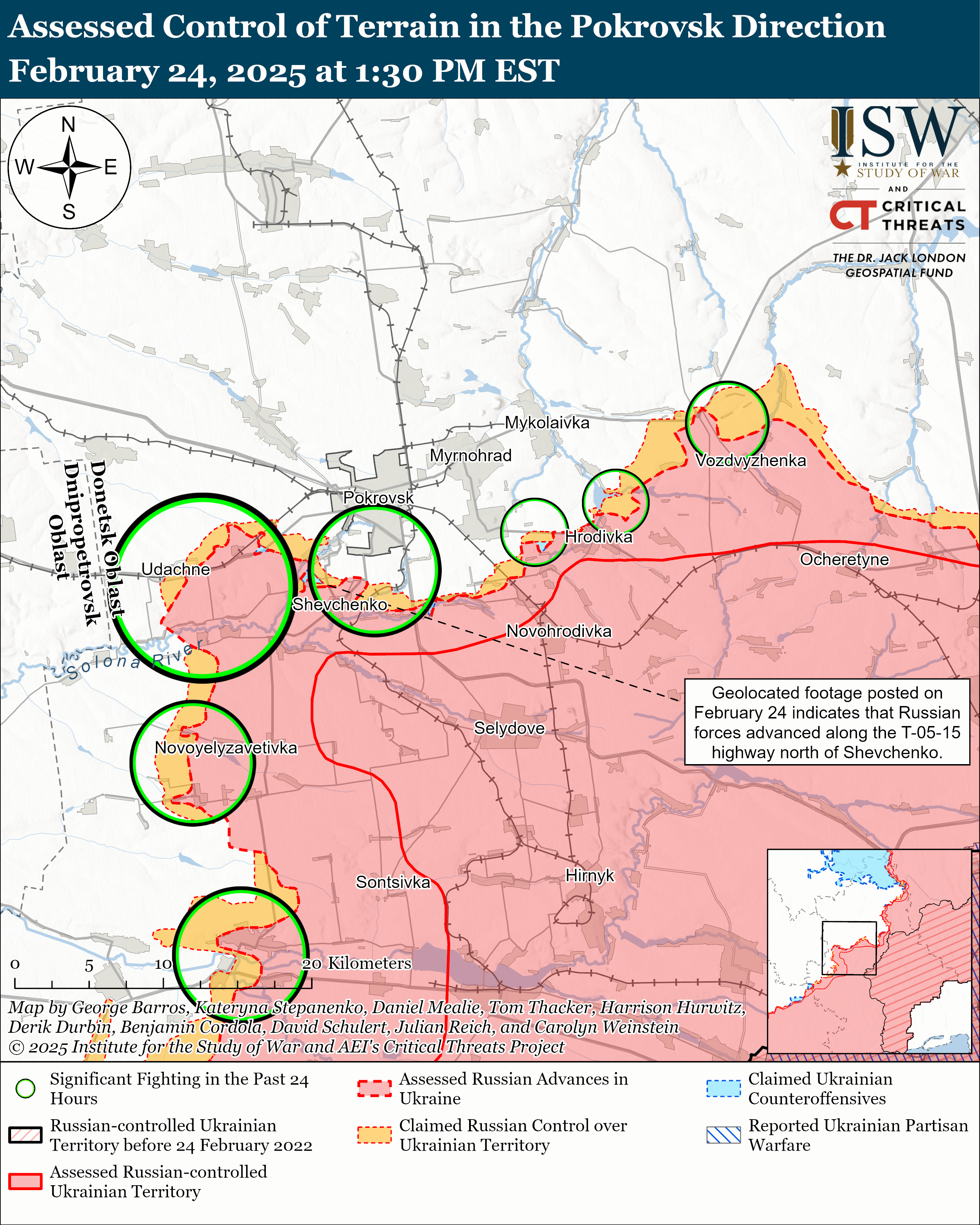 Російські окупанти просунулися на чотирьох напрямках: карти ISW