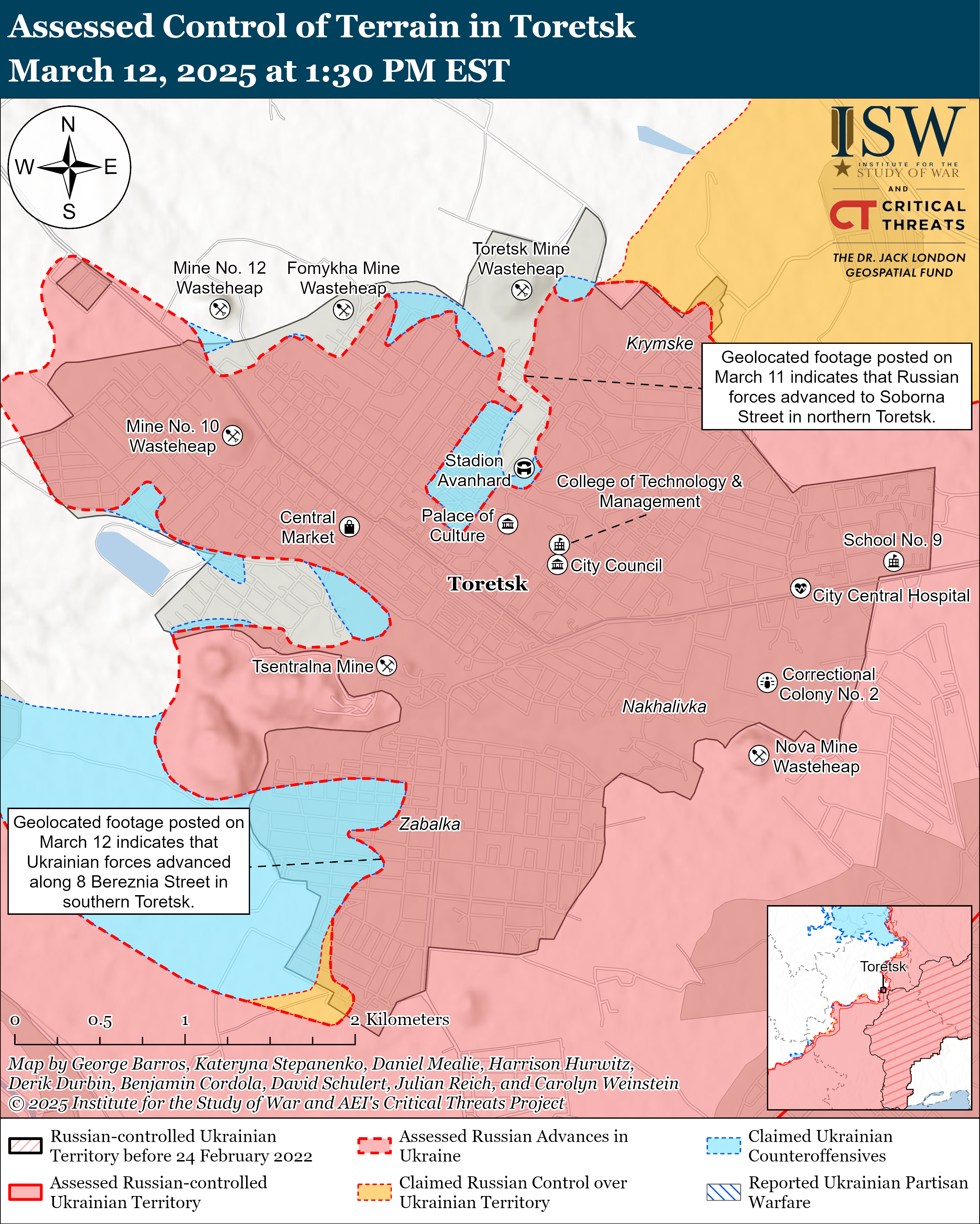 ЗСУ просунулися біля Торецька і Покровська, РФ посилила тиск на 4-х напрямках: карти ISW