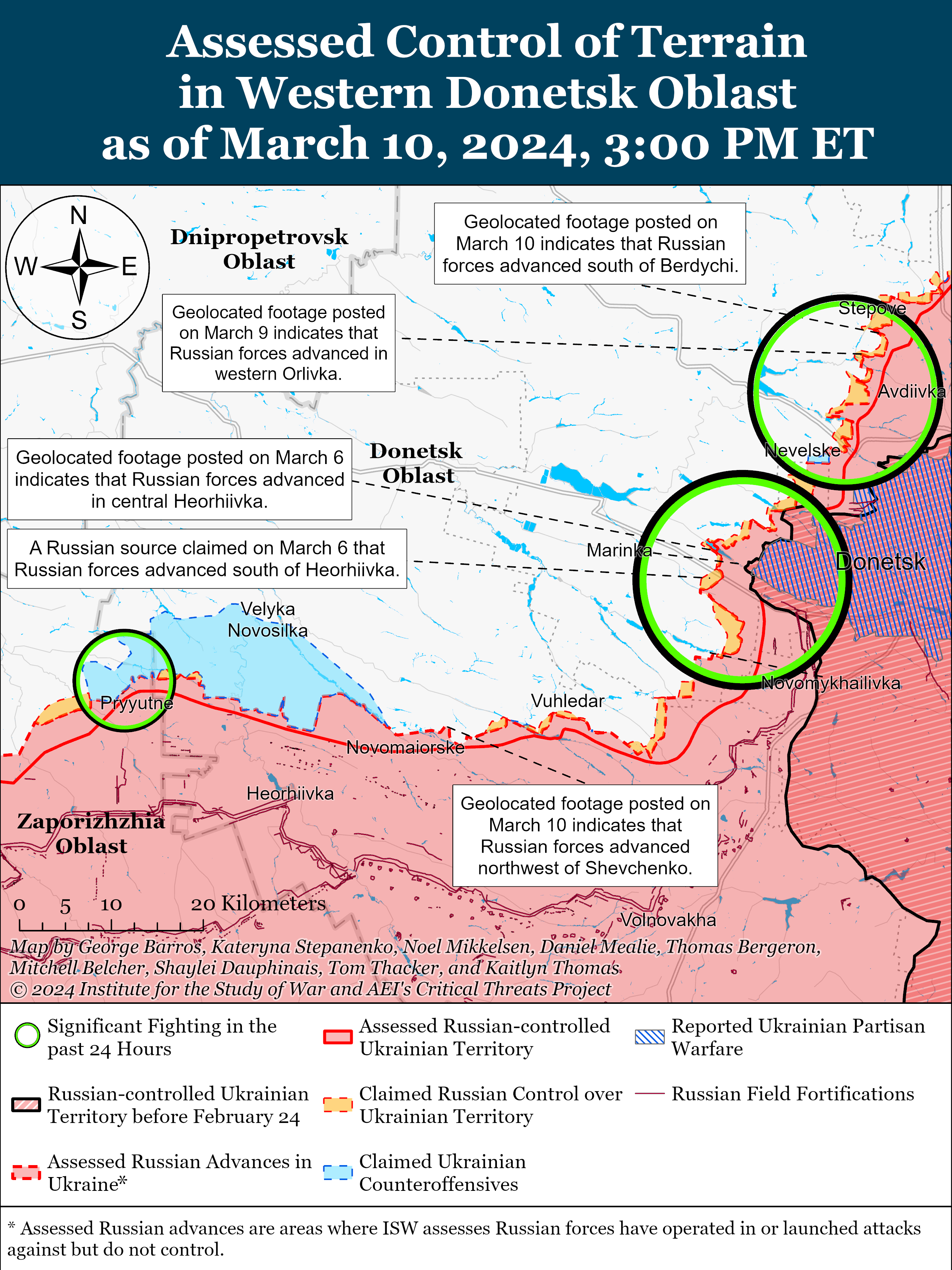 Під Роботиним можливі тактичні контрудари ЗСУ, ворог просунувся біля Вугледару: карти ISW