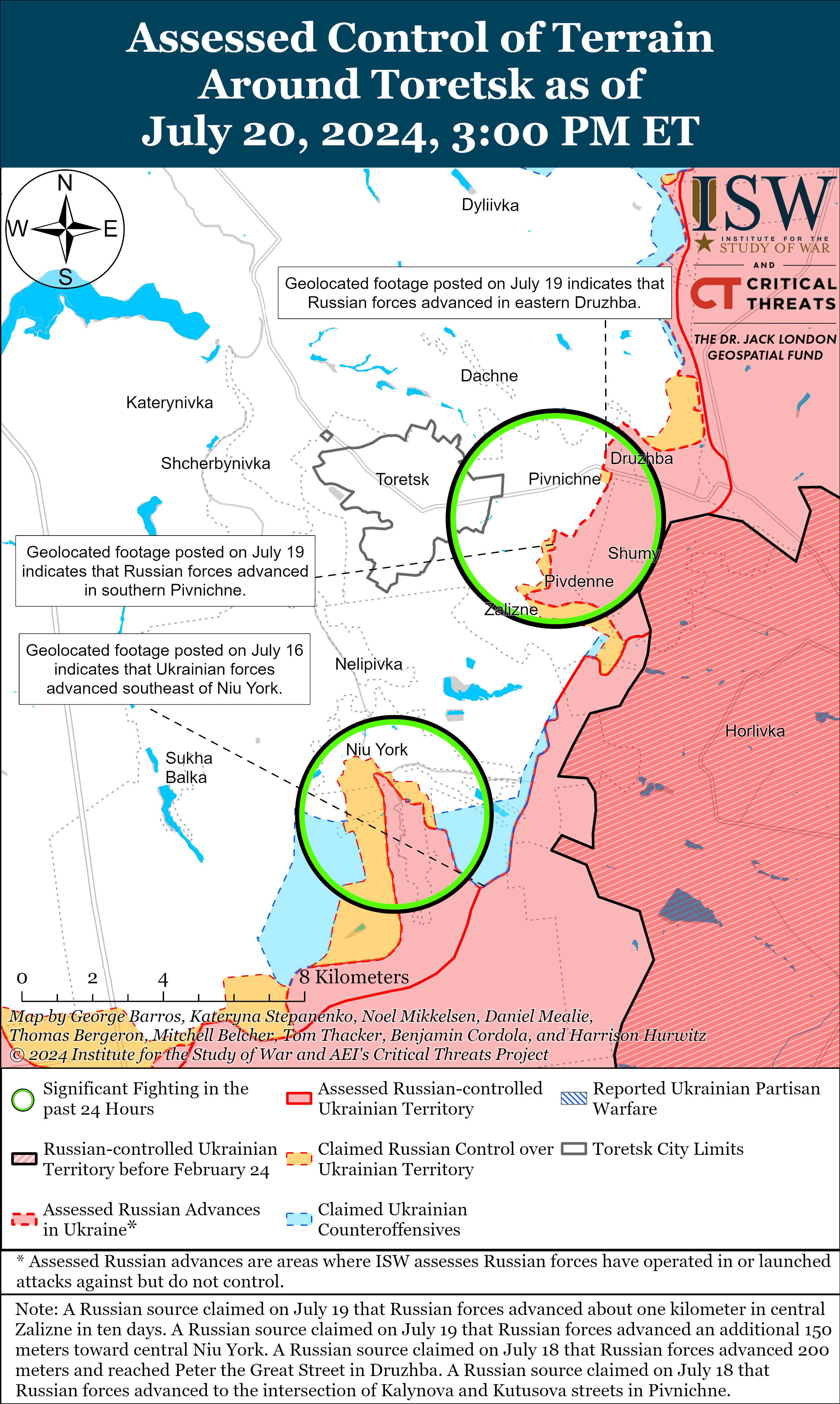 Російські загарбники просунулися в Україні на кількох напрямках: карти ISW