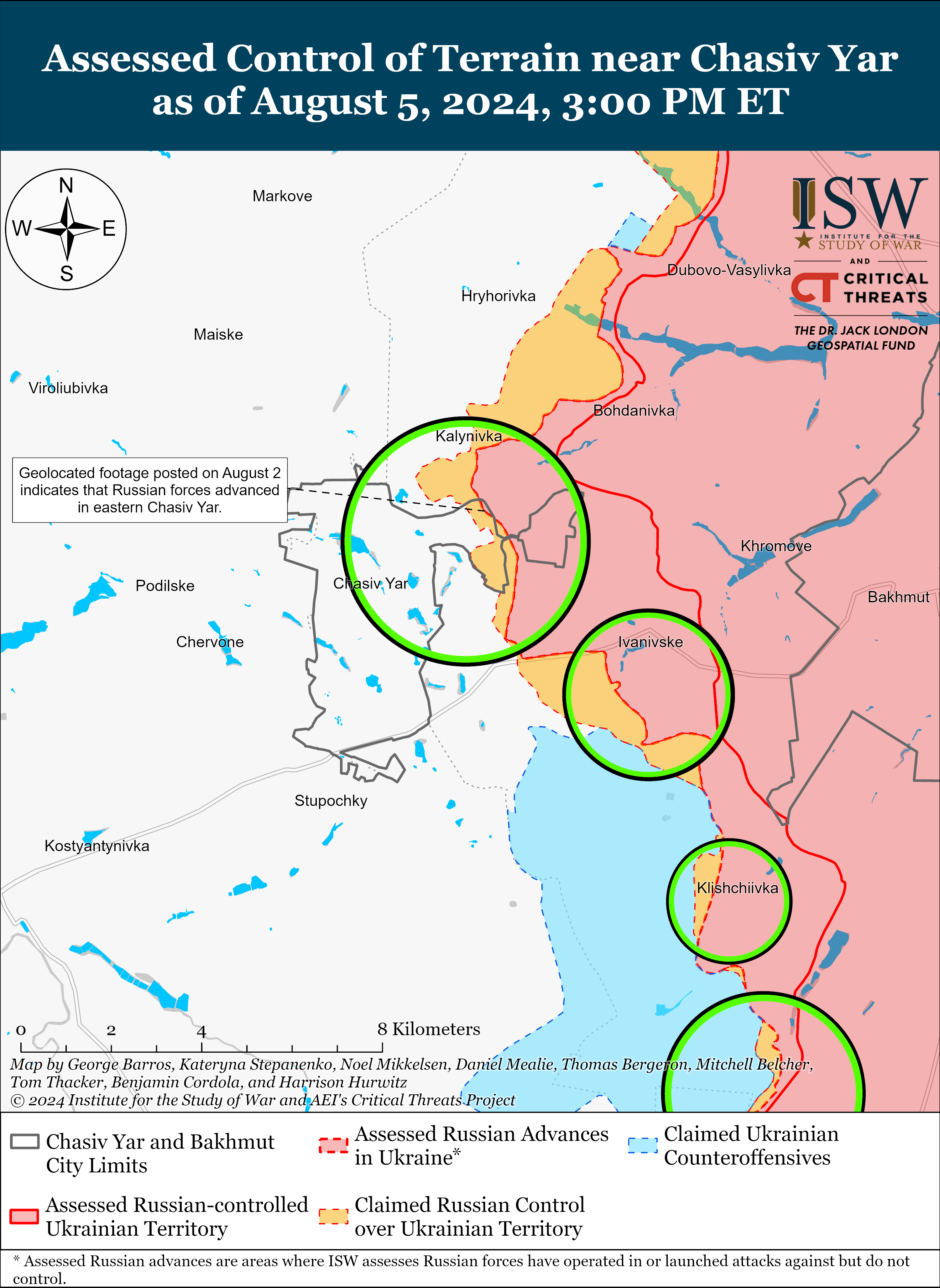 На Торецькому напрямку фіксується тактичне просування окупантів: карти ISW