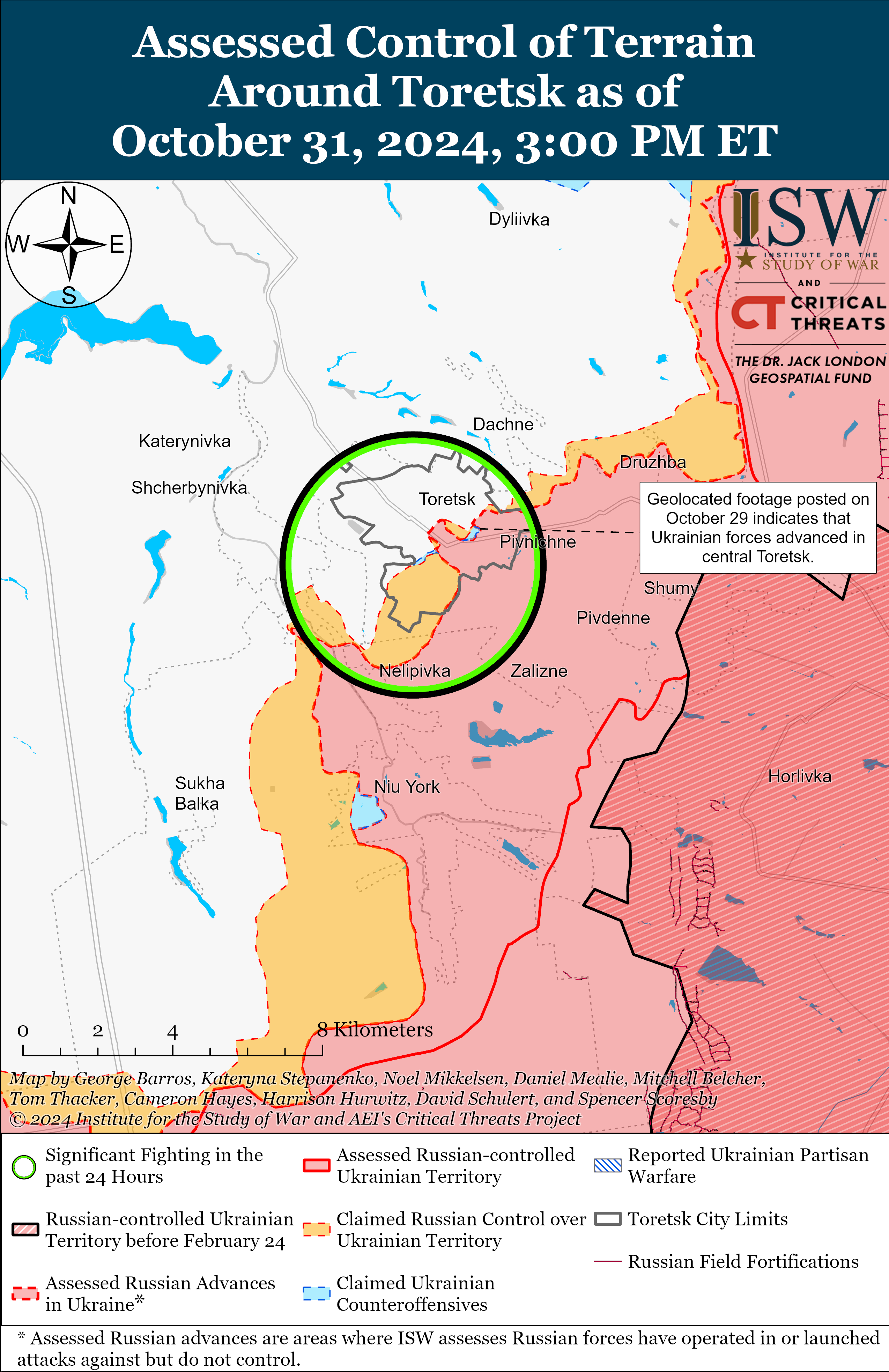 ЗСУ відновили позиції біля Курахового, а ворог просунувся на чотирьох напрямках: карти ISW
