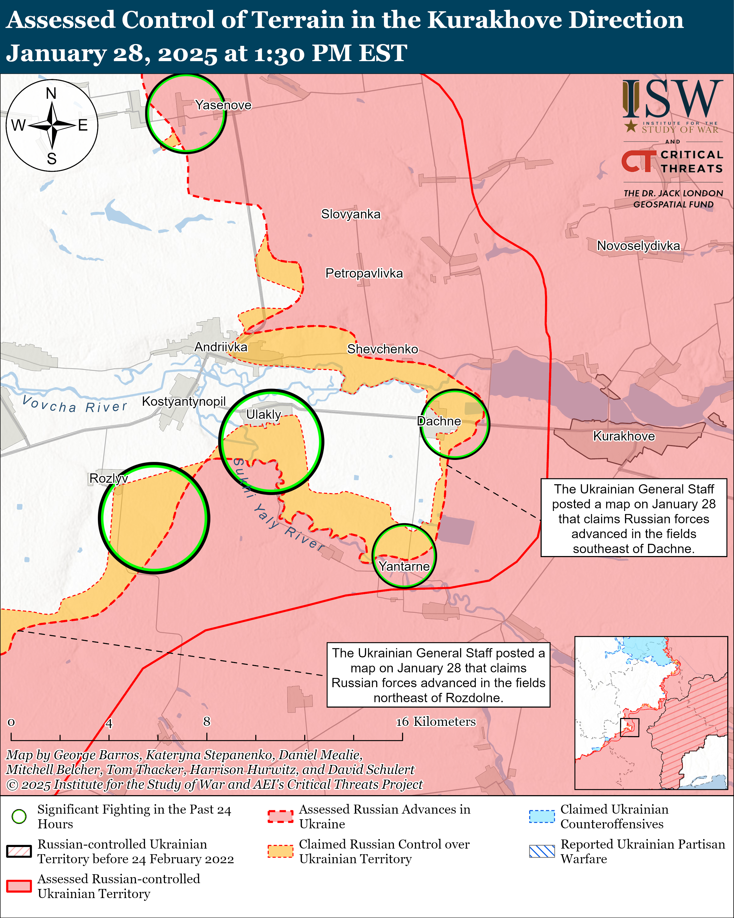 ISW: ЗСУ мали успіх біля Покровська і Торецька, РФ тисне у 2 областях, а КНДР "довоювалася"