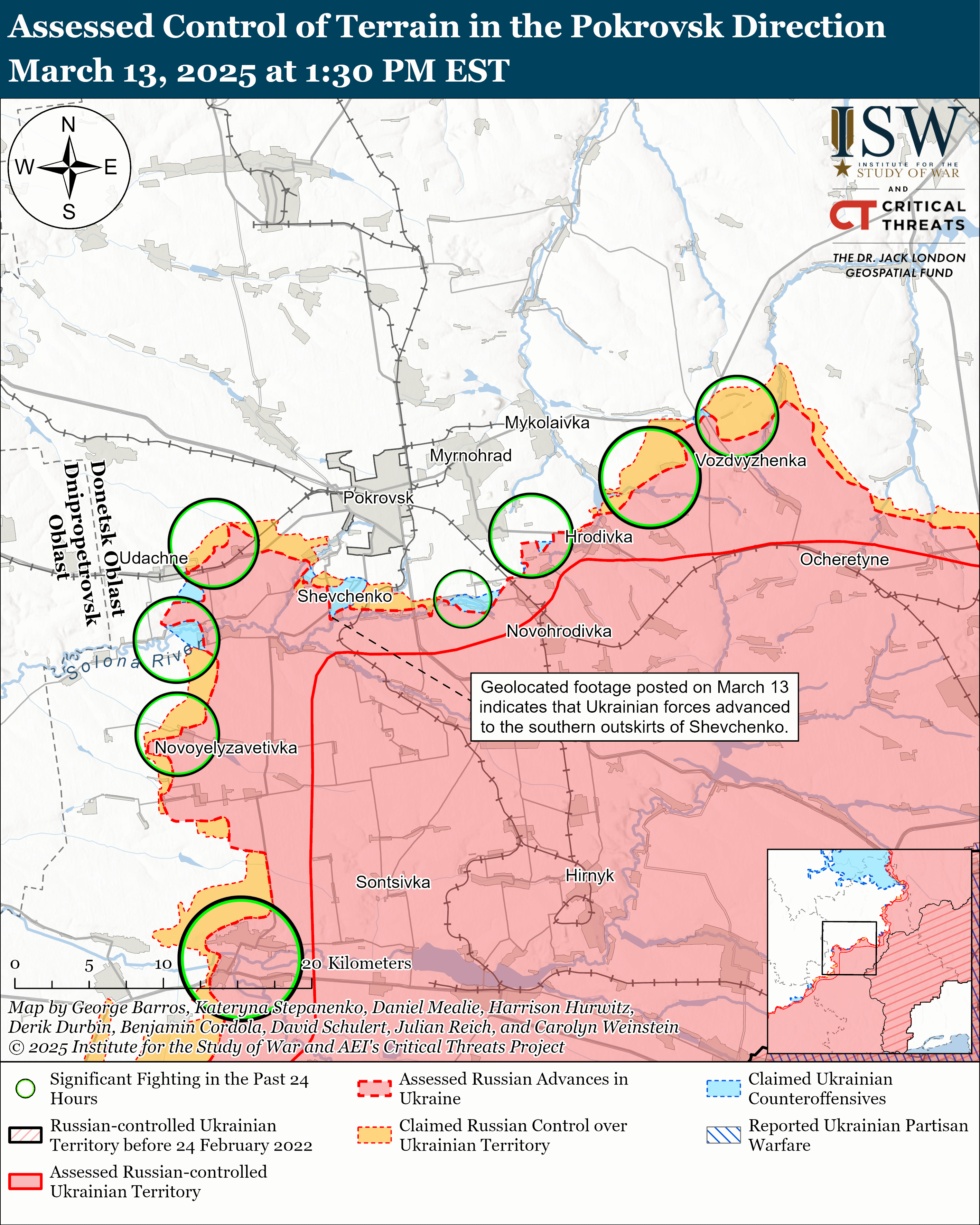 ВСУ имели успех под Покровском, продвижение россиян на Курщине замедлилось: карты ISW