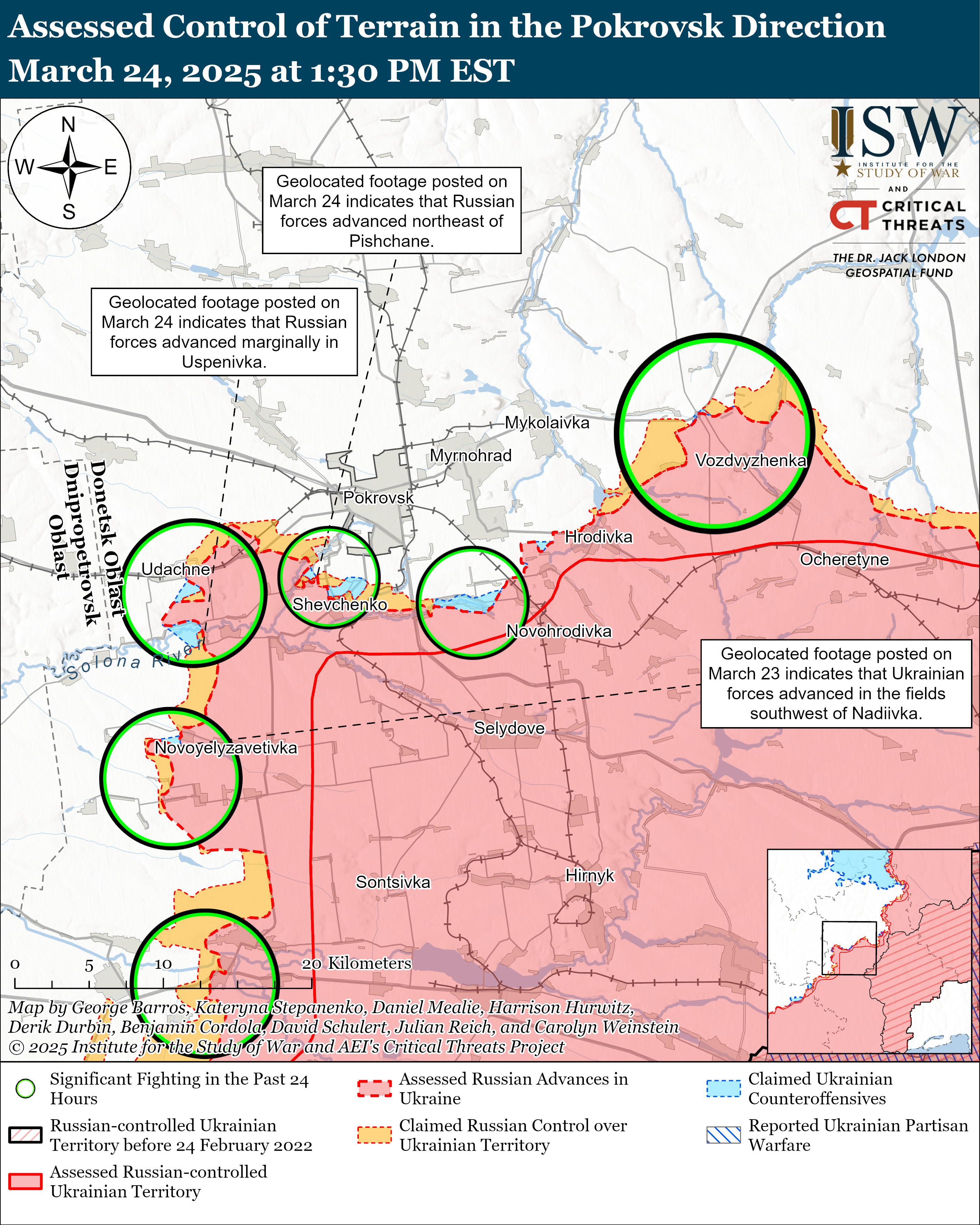 ЗСУ просунулися у Бєлгородській області, біля Торецька та Покровська: карти ISW