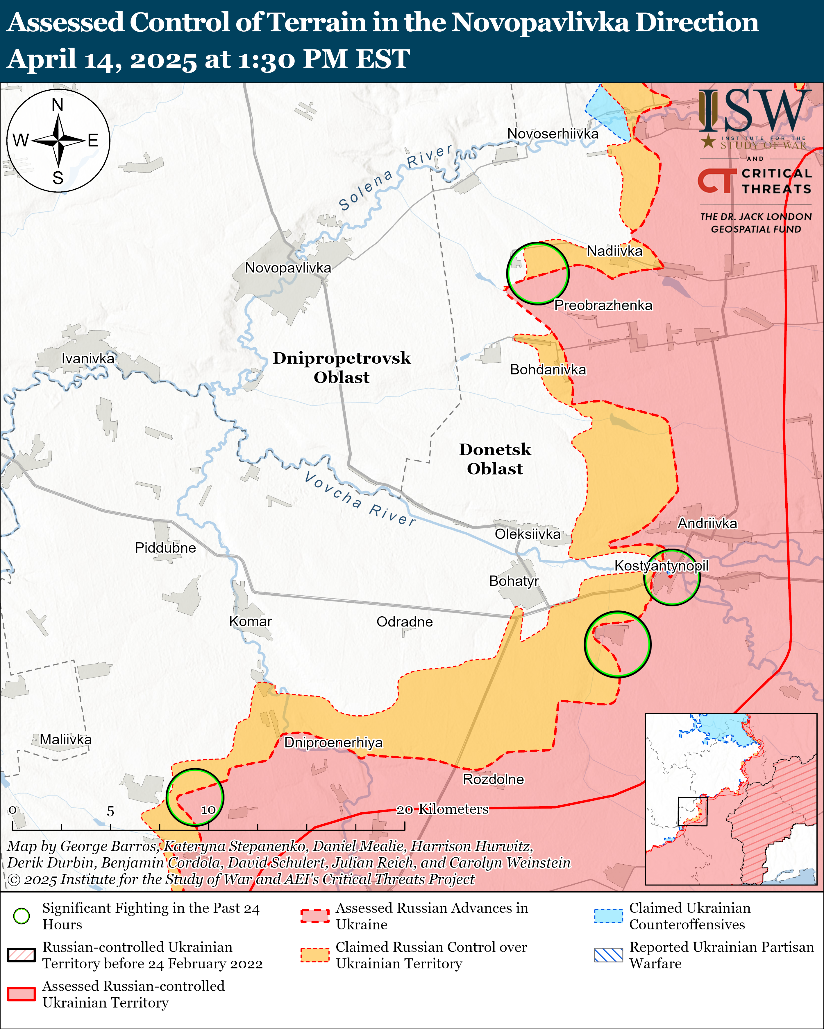 ЗСУ просунулися біля Сіверська і Торецька, ворог тисне на чотирьох напрямках: карти ISW