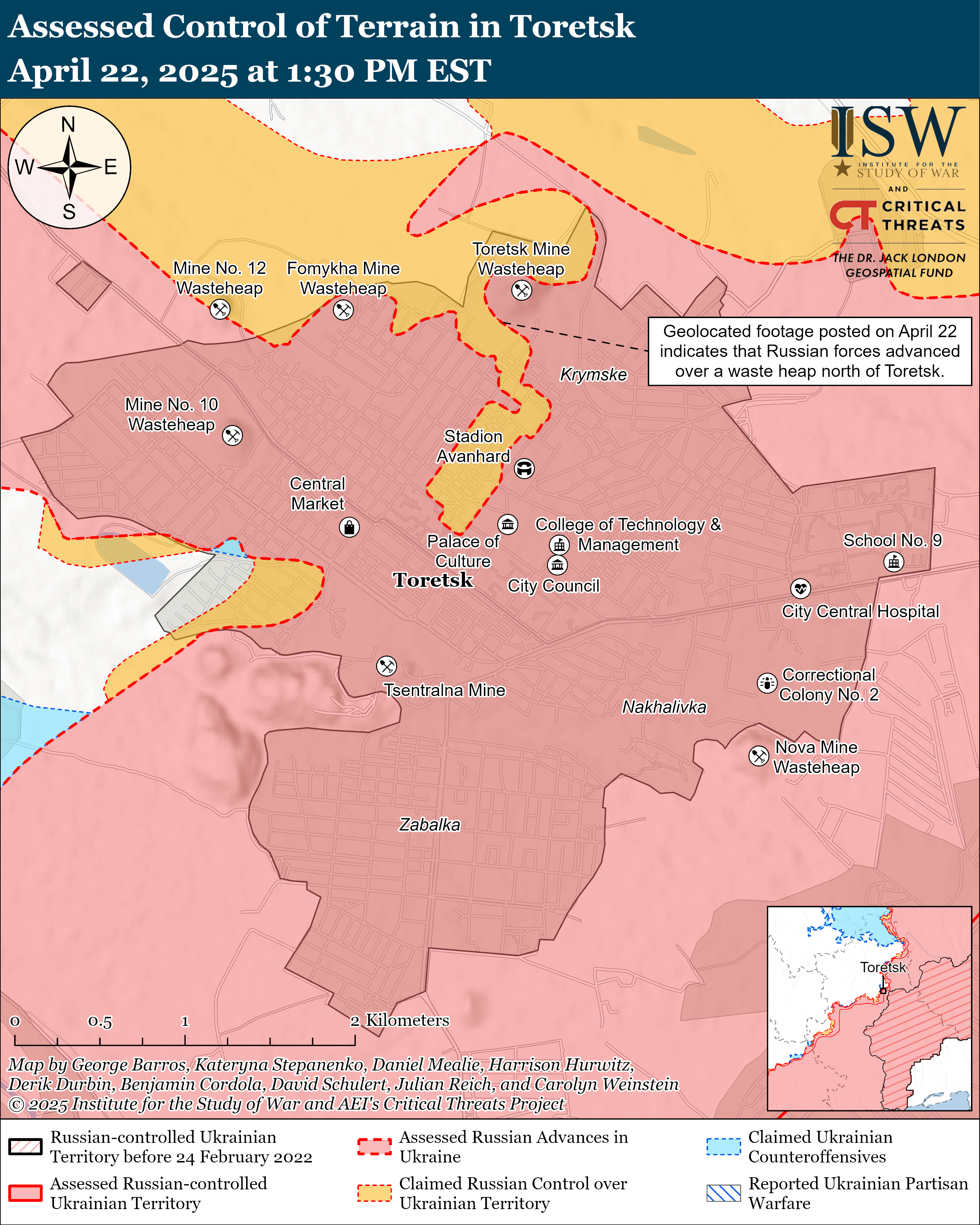 ЗСУ могли просунутися біля Троїцького, ворог тисне на двох напрямках: карти ISW