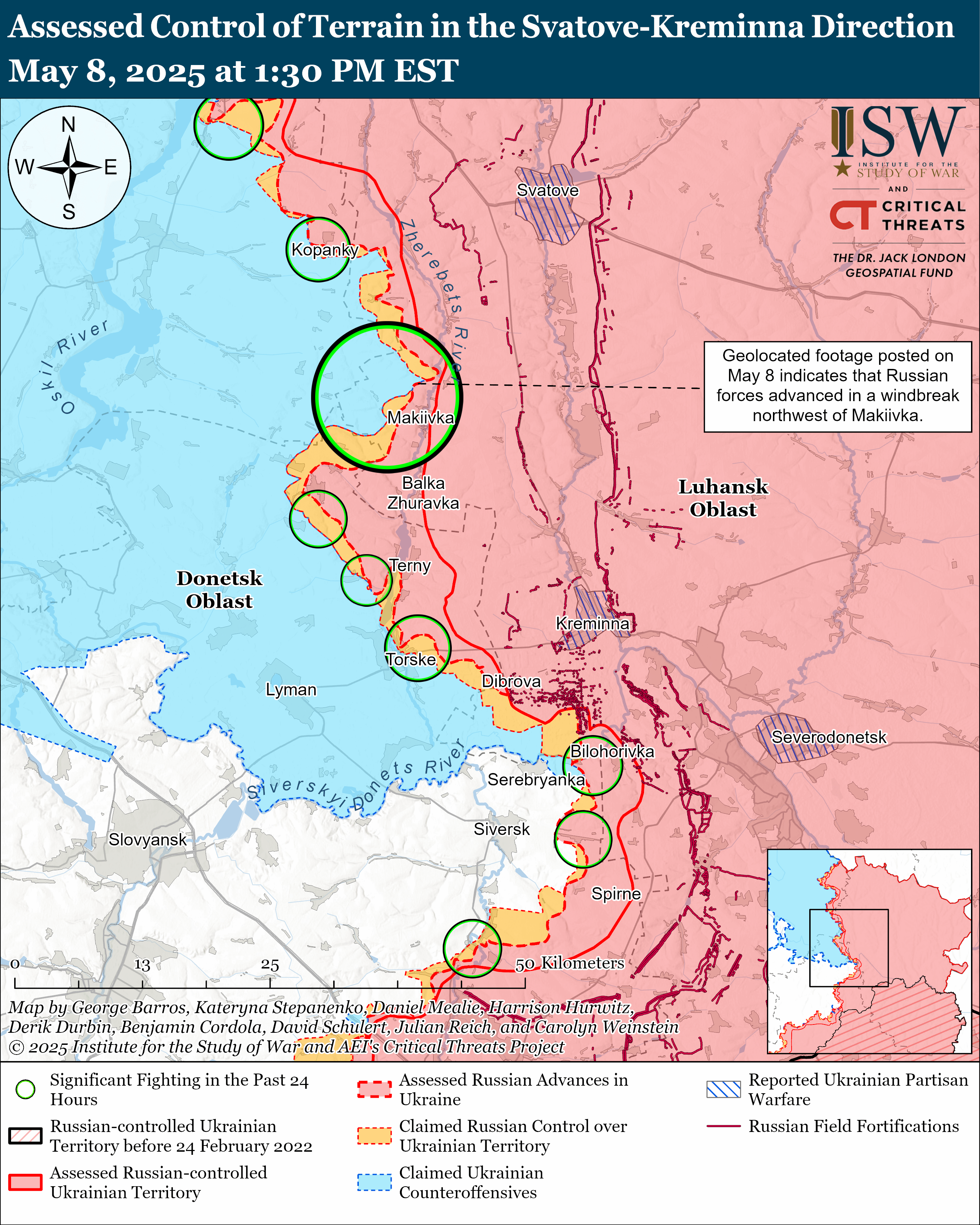 ЗСУ просунулися біля Торецька і в Курській області, ворог тисне на 7 напрямках: карти ISW