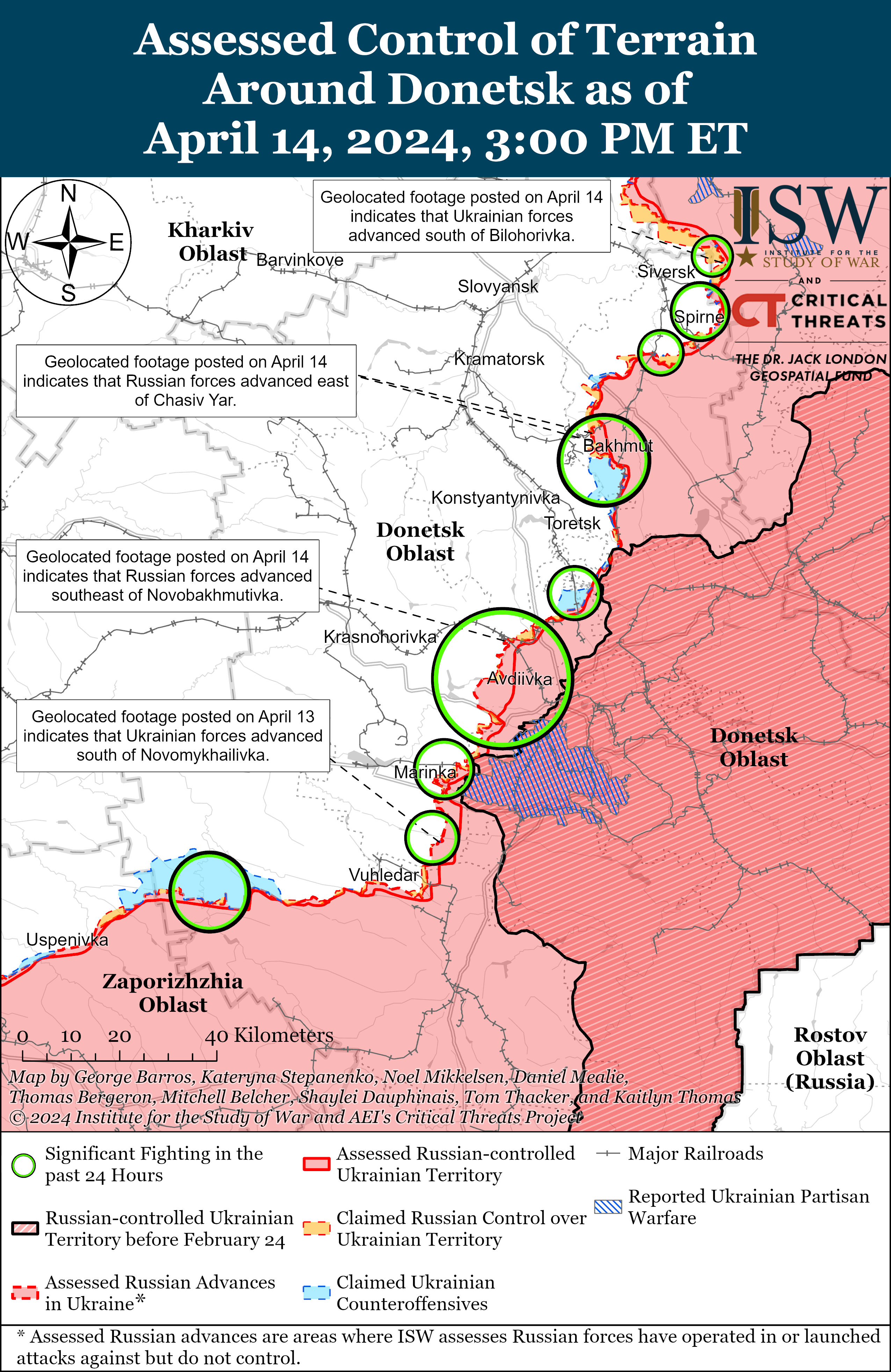 ВСУ продвинулись в районе Кременной и Новомихайловки: карты ISW