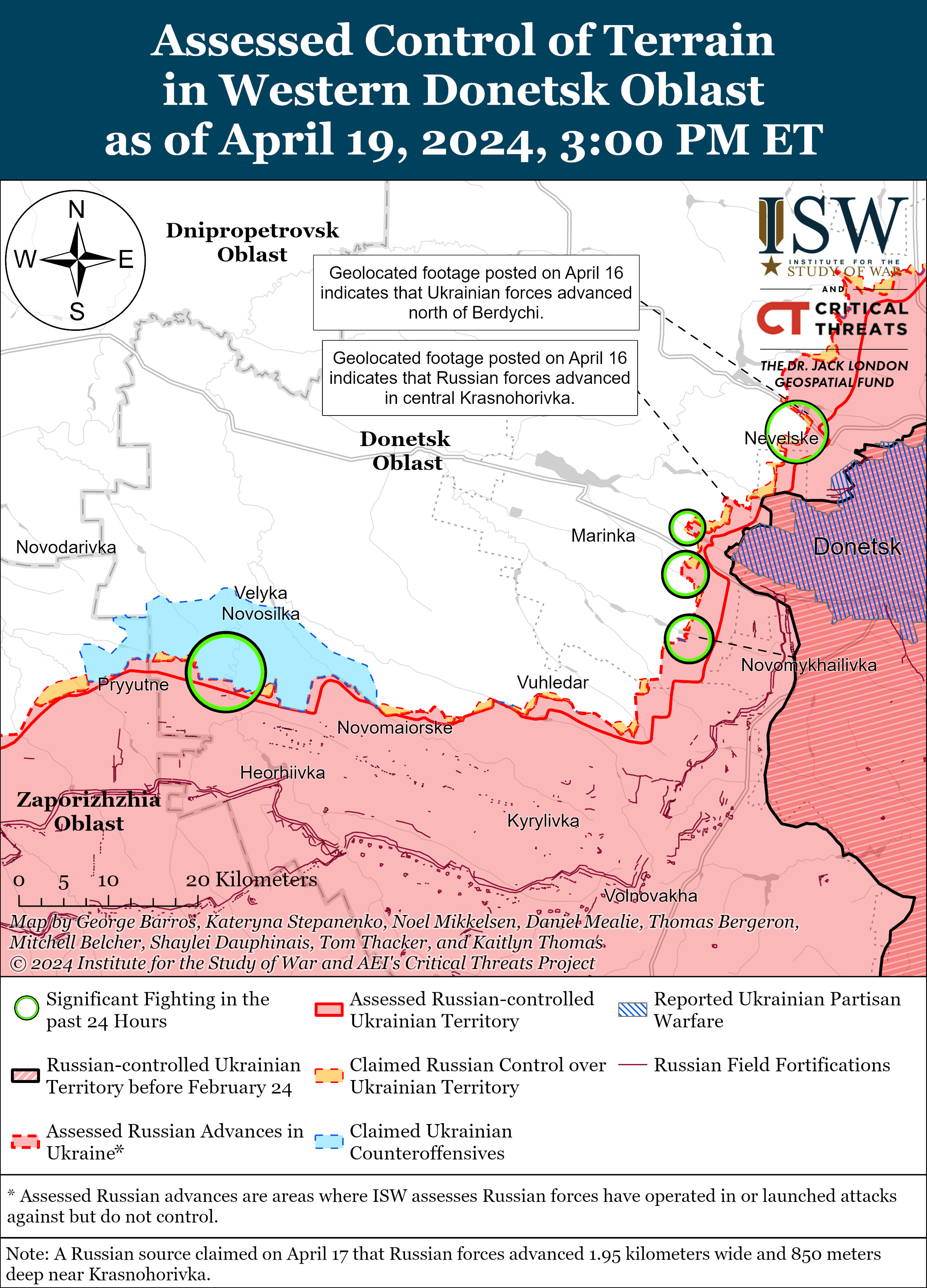 ЗСУ спалили багато бронетехніки росіян, ворог тисне під Часовим Яром і Авдіївкою: карти ISW