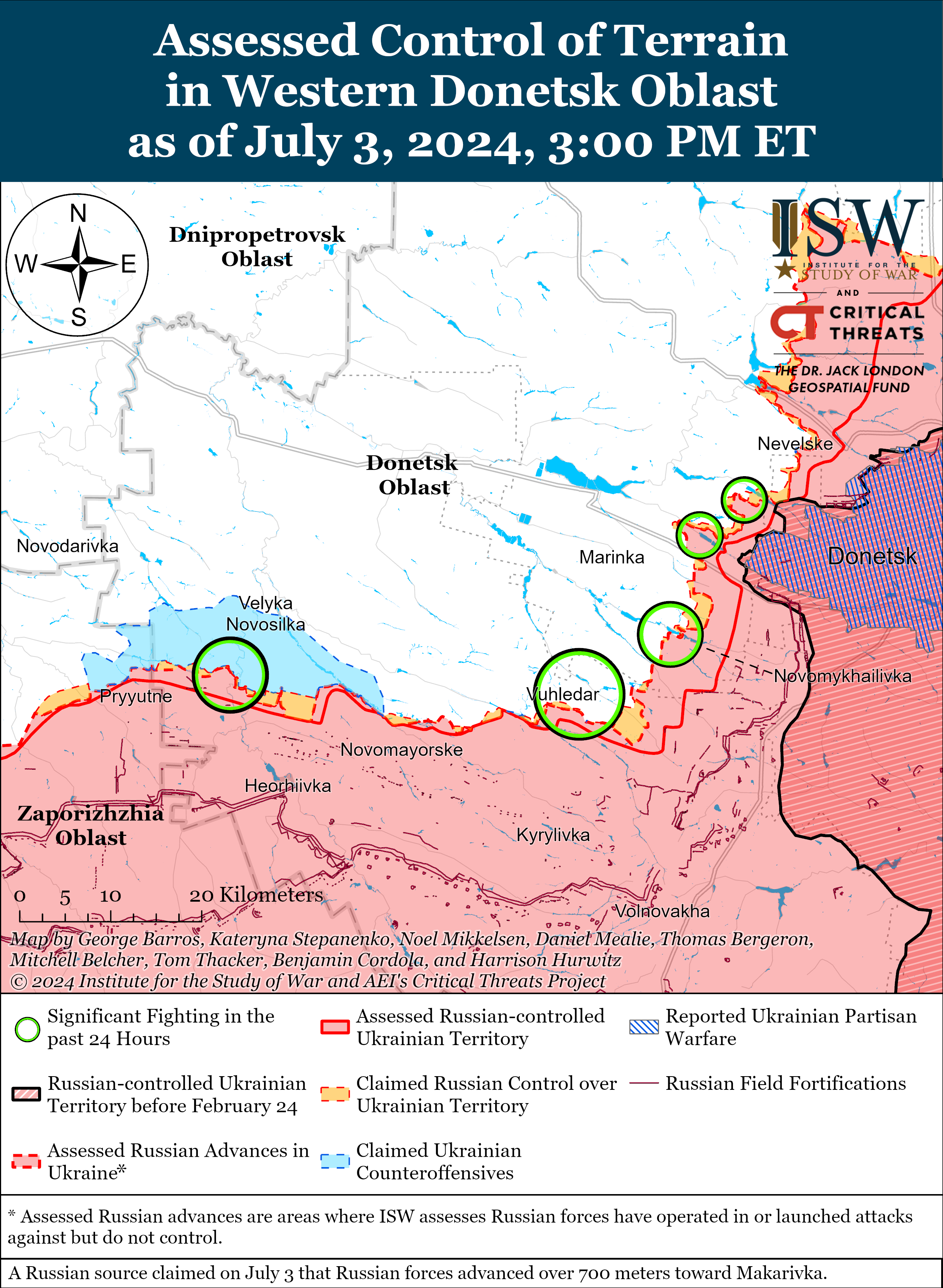 ЗСУ мали успіх у Вовчанську і під Кремінною, ворог тисне на Торецькому напрямку: карти ISW