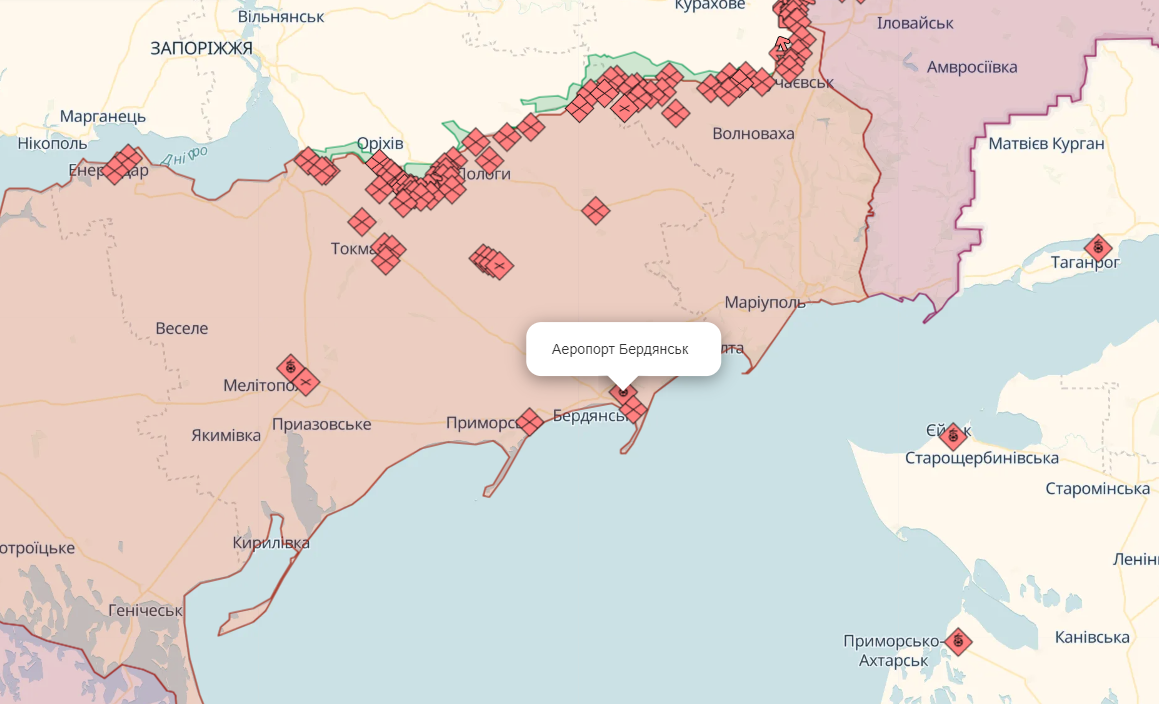 У Бердянську пролунало декілька вибухів