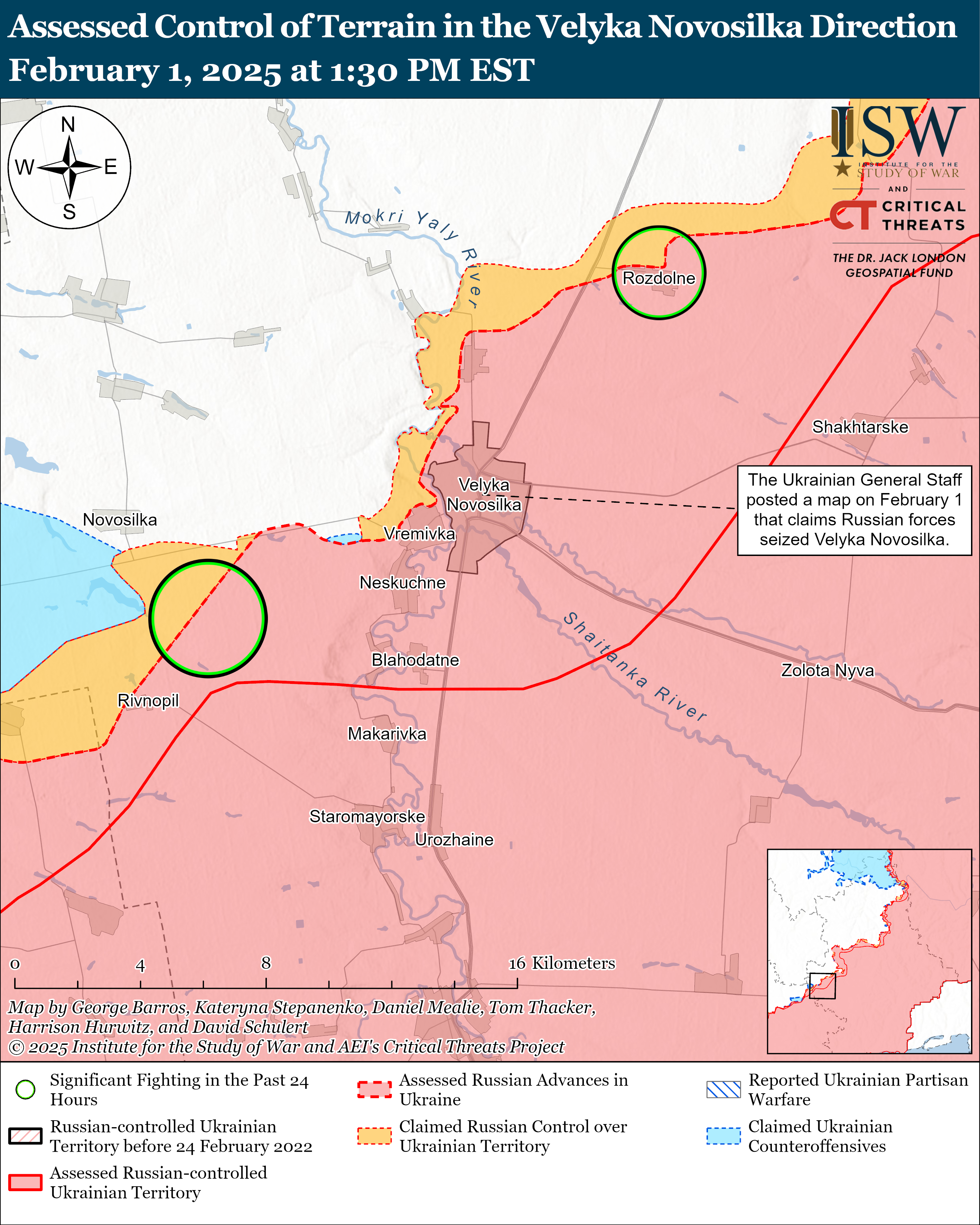 ЗСУ просунулися в Торецьку, РФ тисне коло Часового Яру, Покровська і Курахового: карти ISW